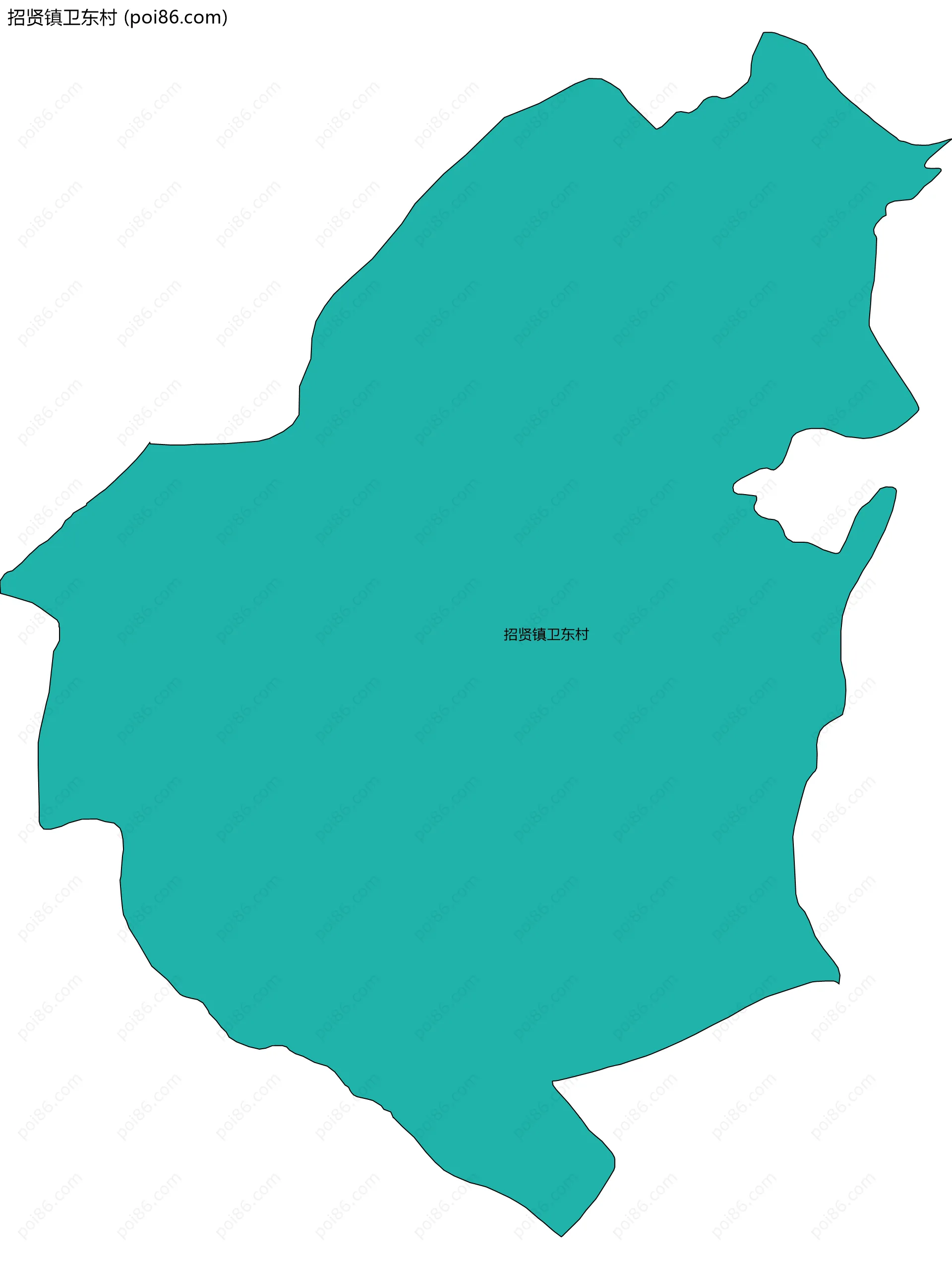 招贤镇卫东村边界地图