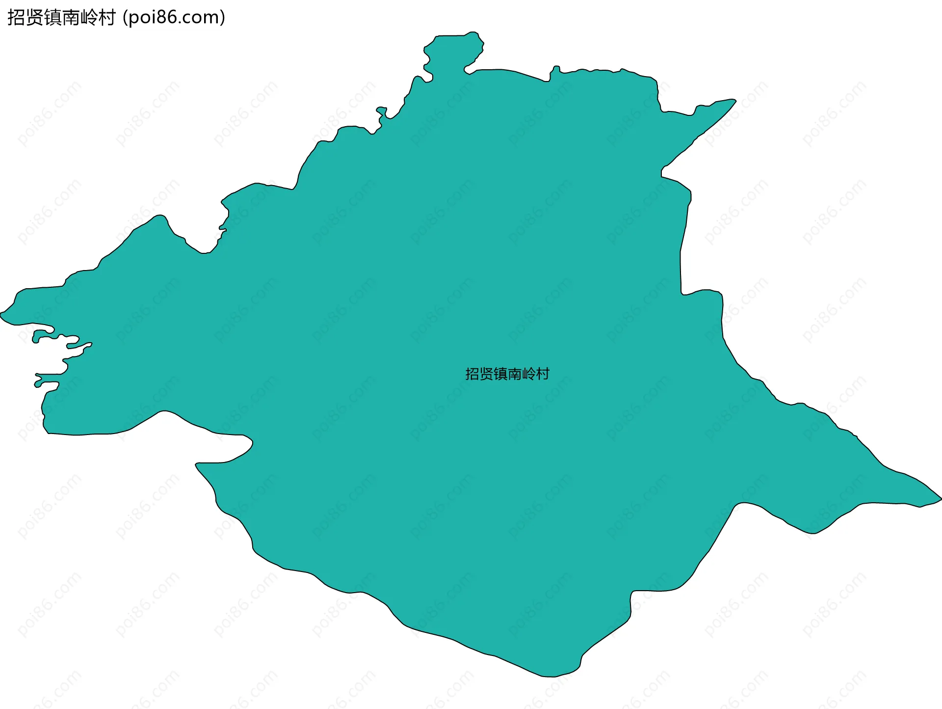 招贤镇南岭村边界地图