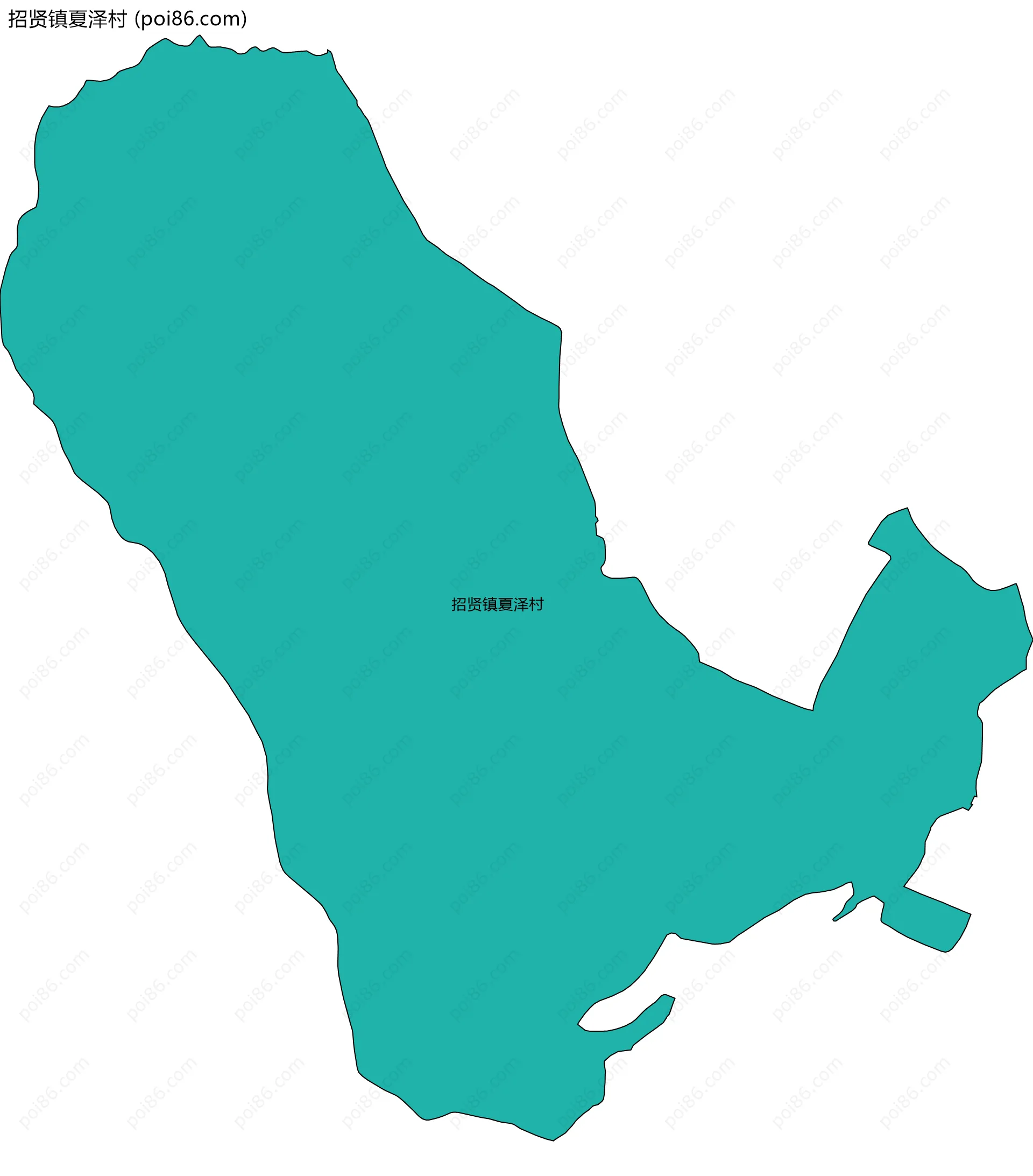 招贤镇夏泽村边界地图