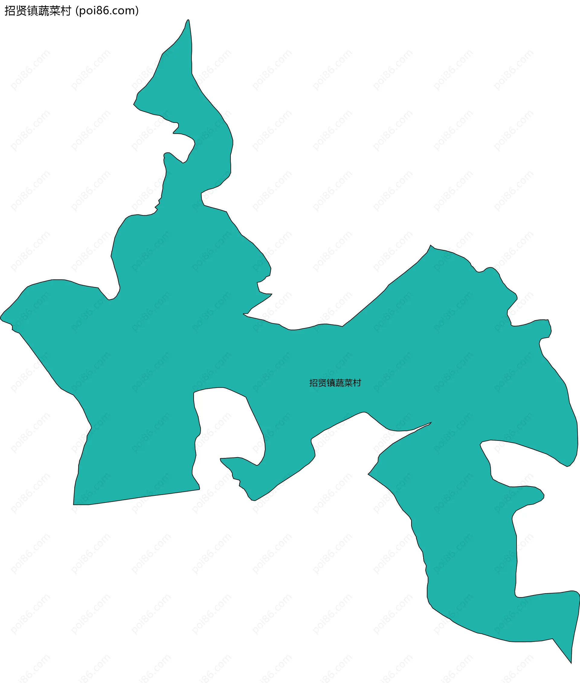 招贤镇蔬菜村边界地图