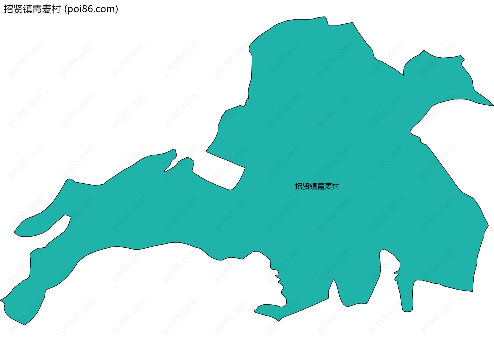 招贤镇霞麦村边界地图