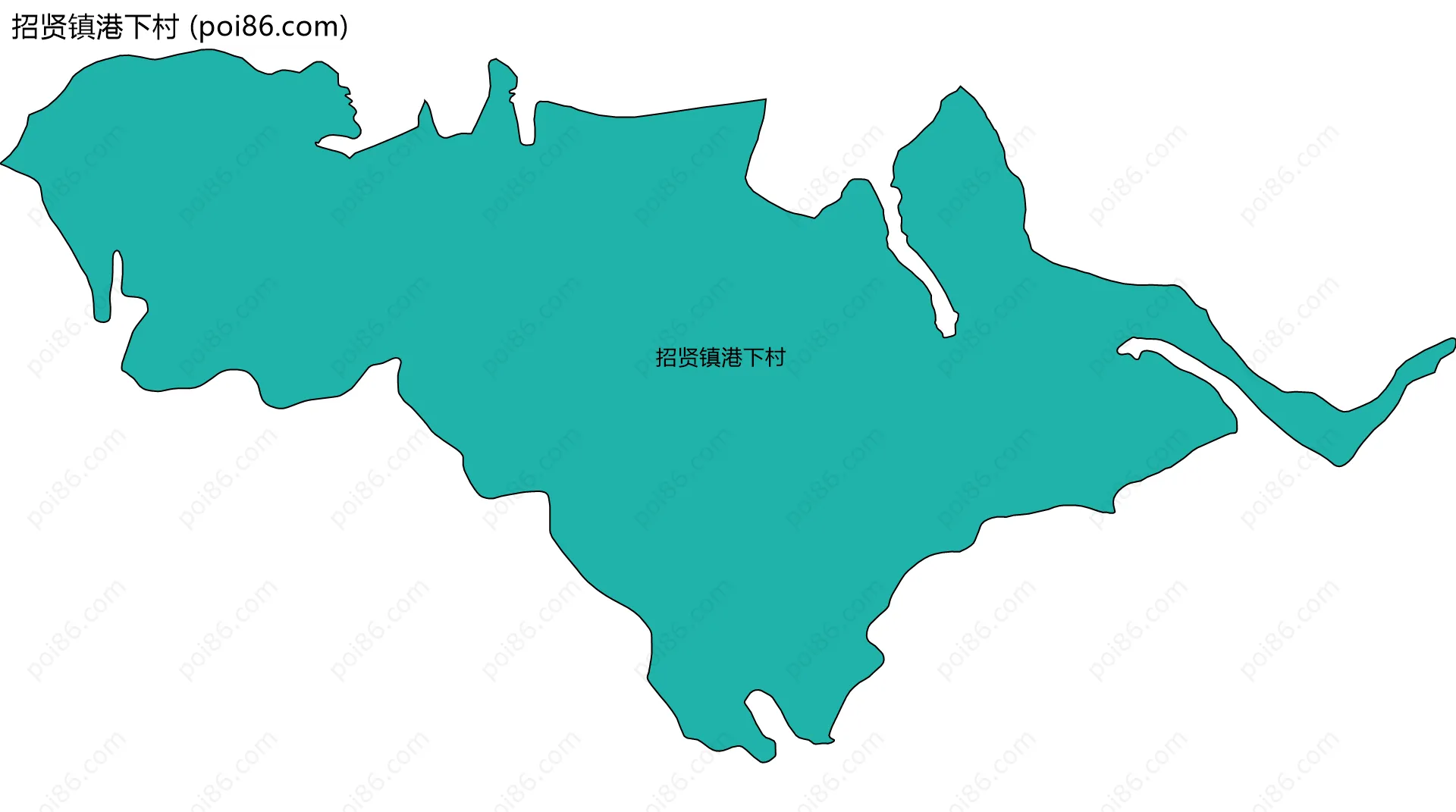 招贤镇港下村边界地图