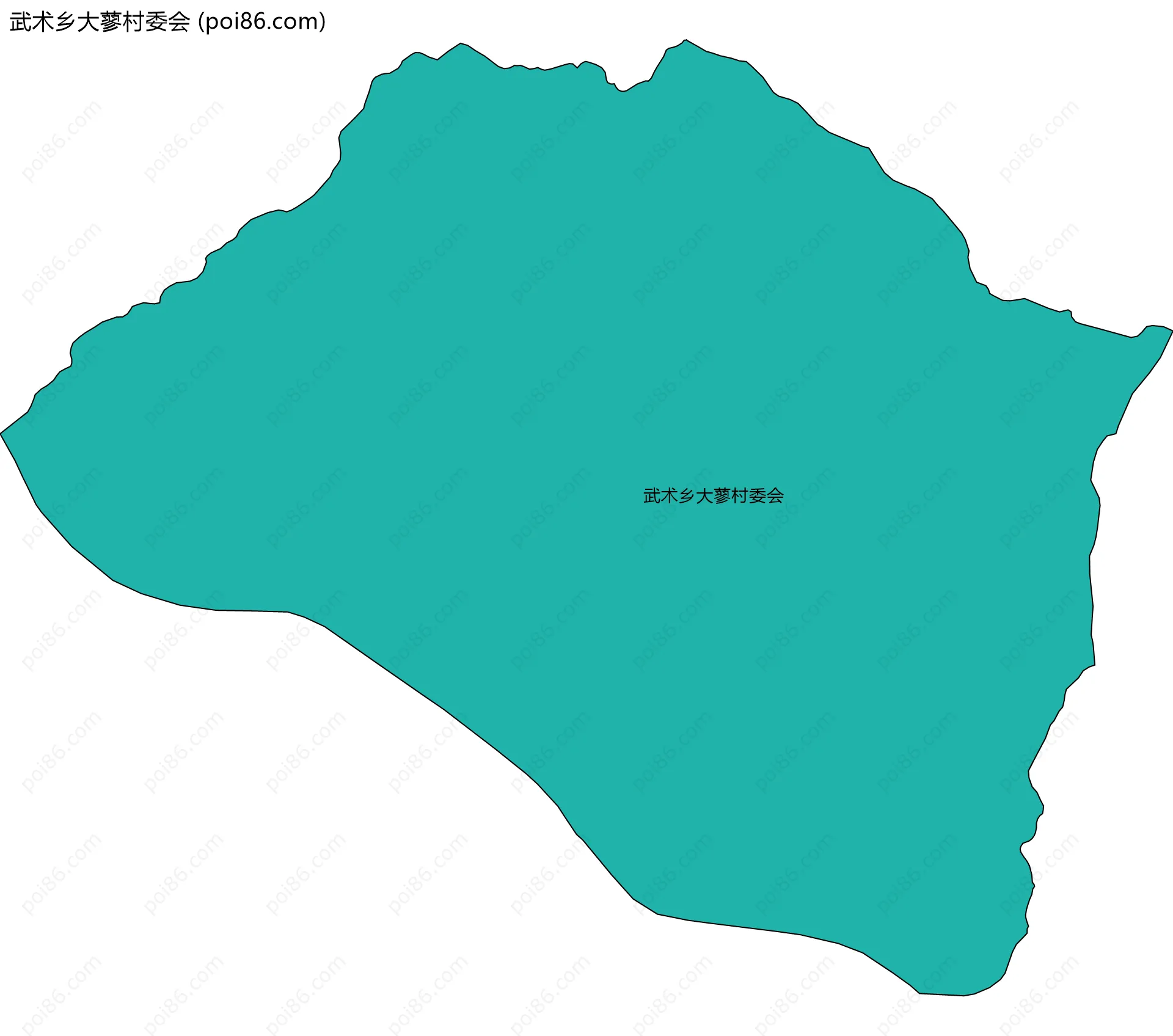 武术乡大蓼村委会边界地图