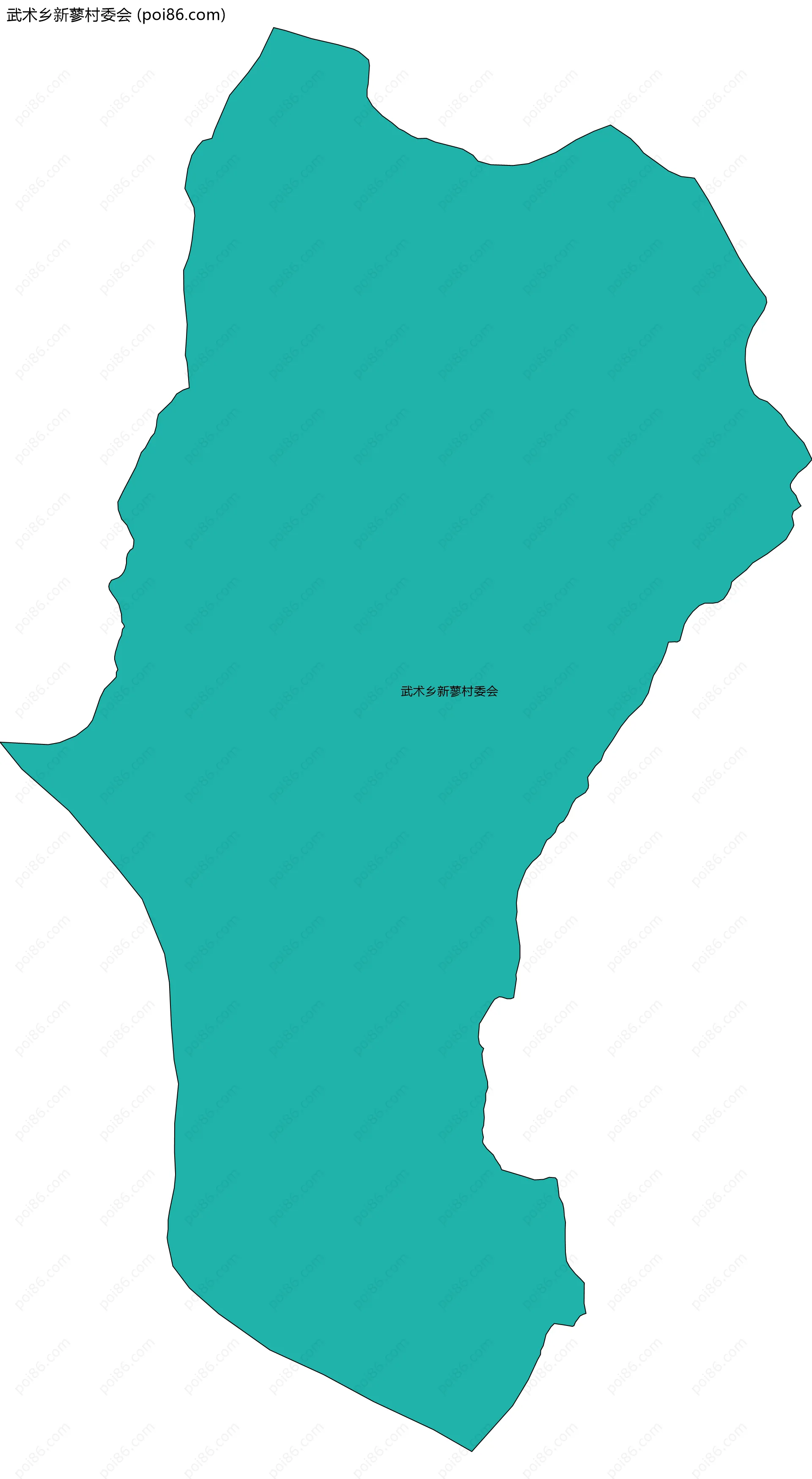 武术乡新蓼村委会边界地图