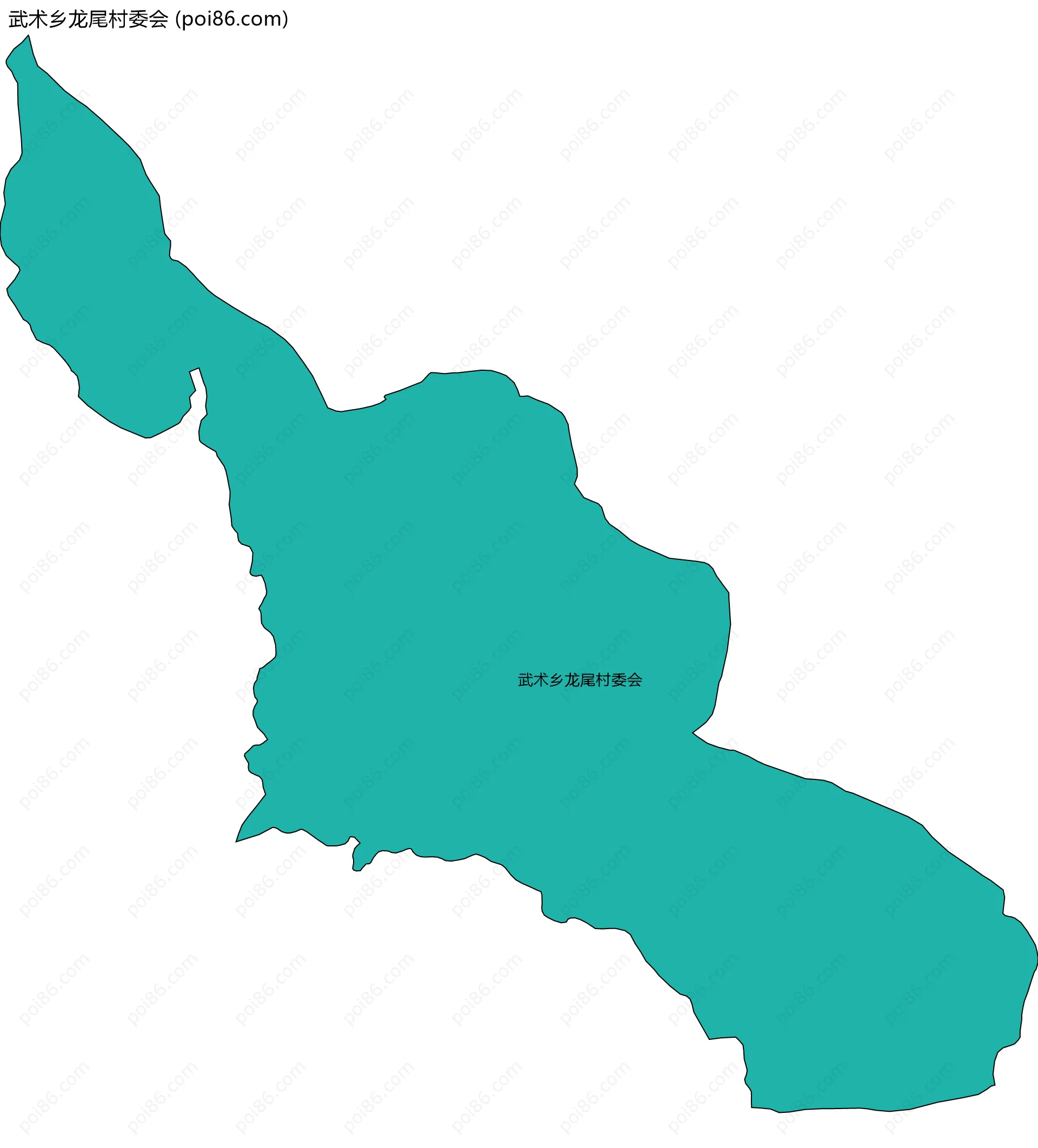武术乡龙尾村委会边界地图