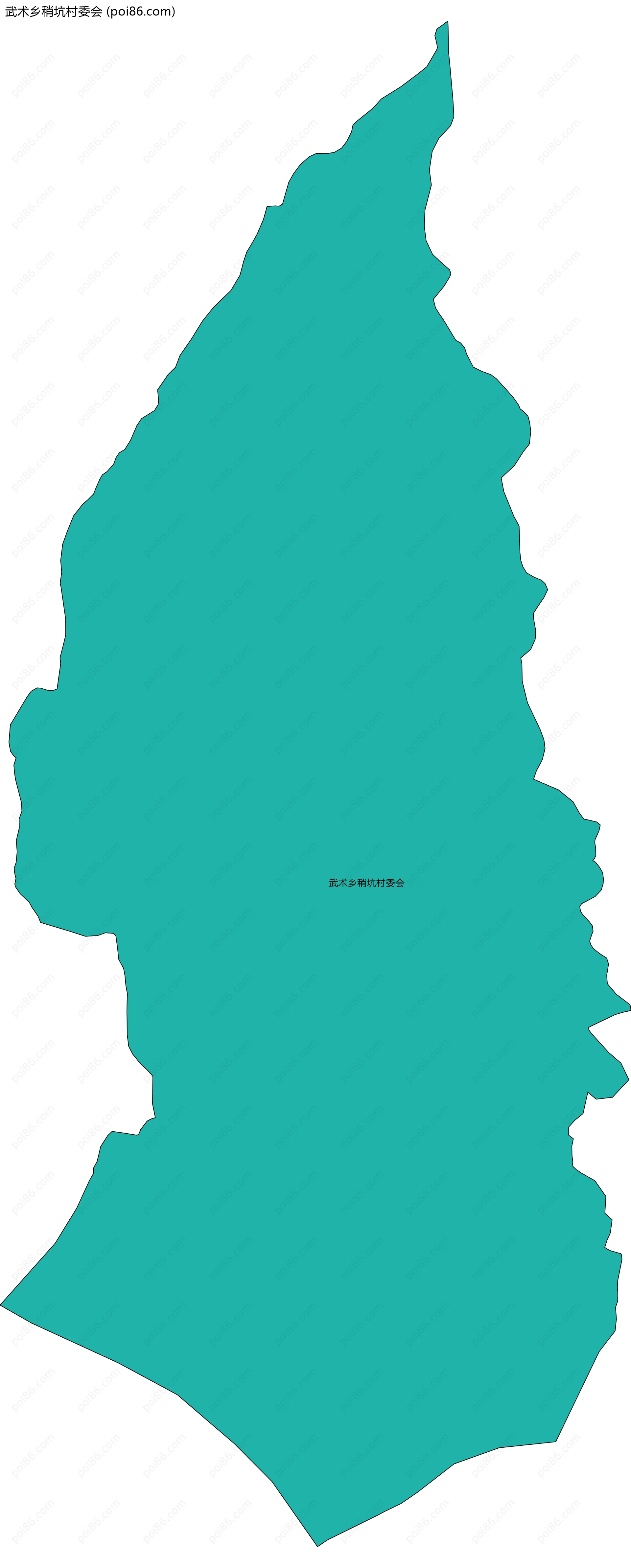 武术乡稍坑村委会边界地图