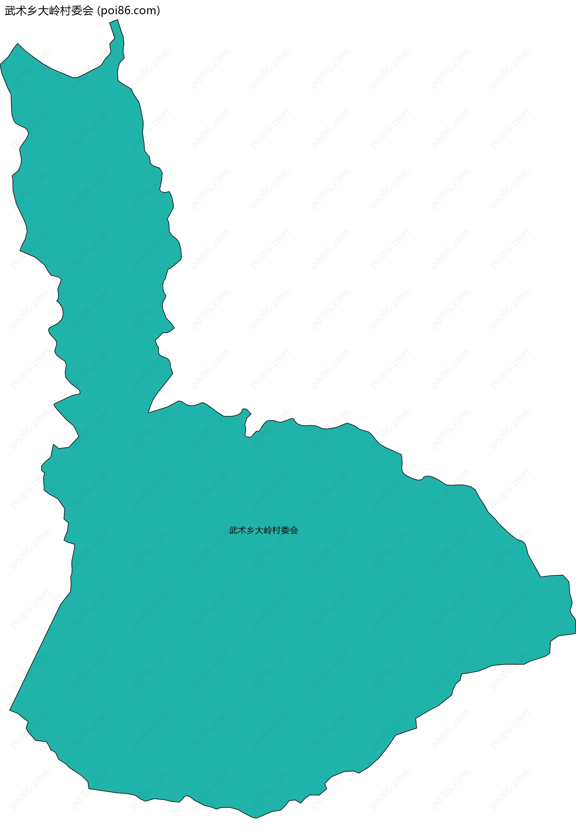 武术乡大岭村委会边界地图