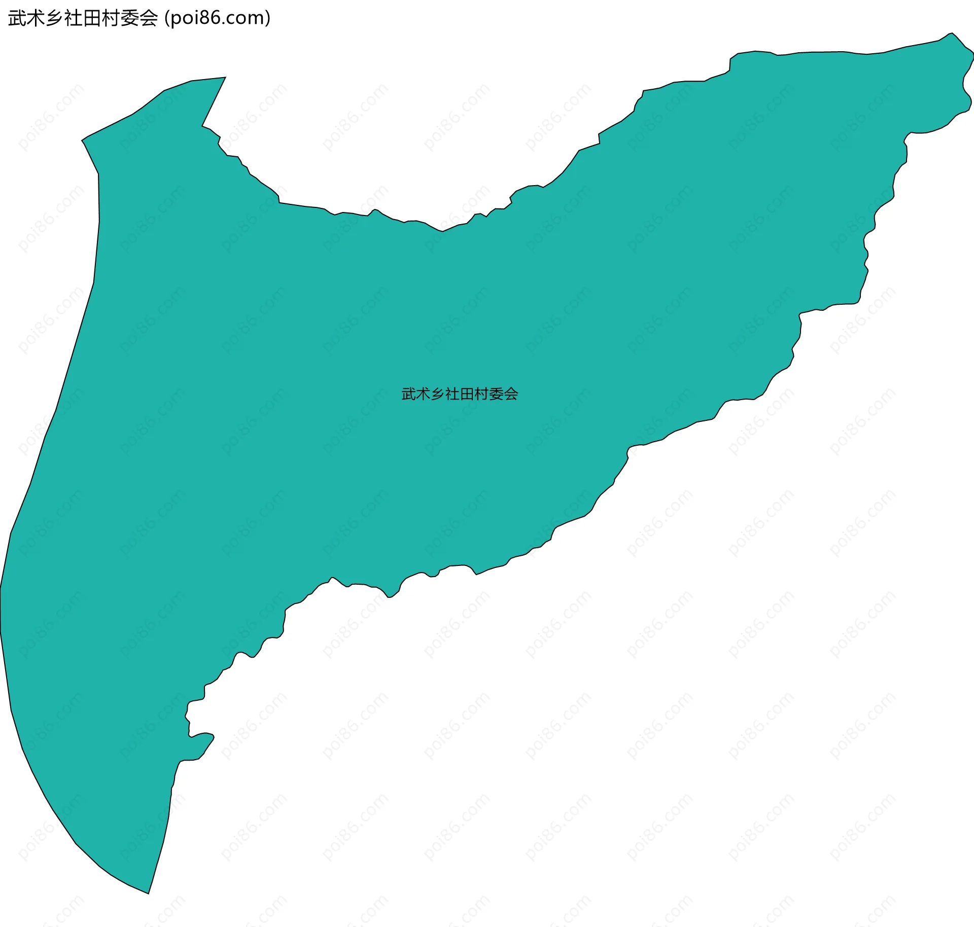 武术乡社田村委会边界地图