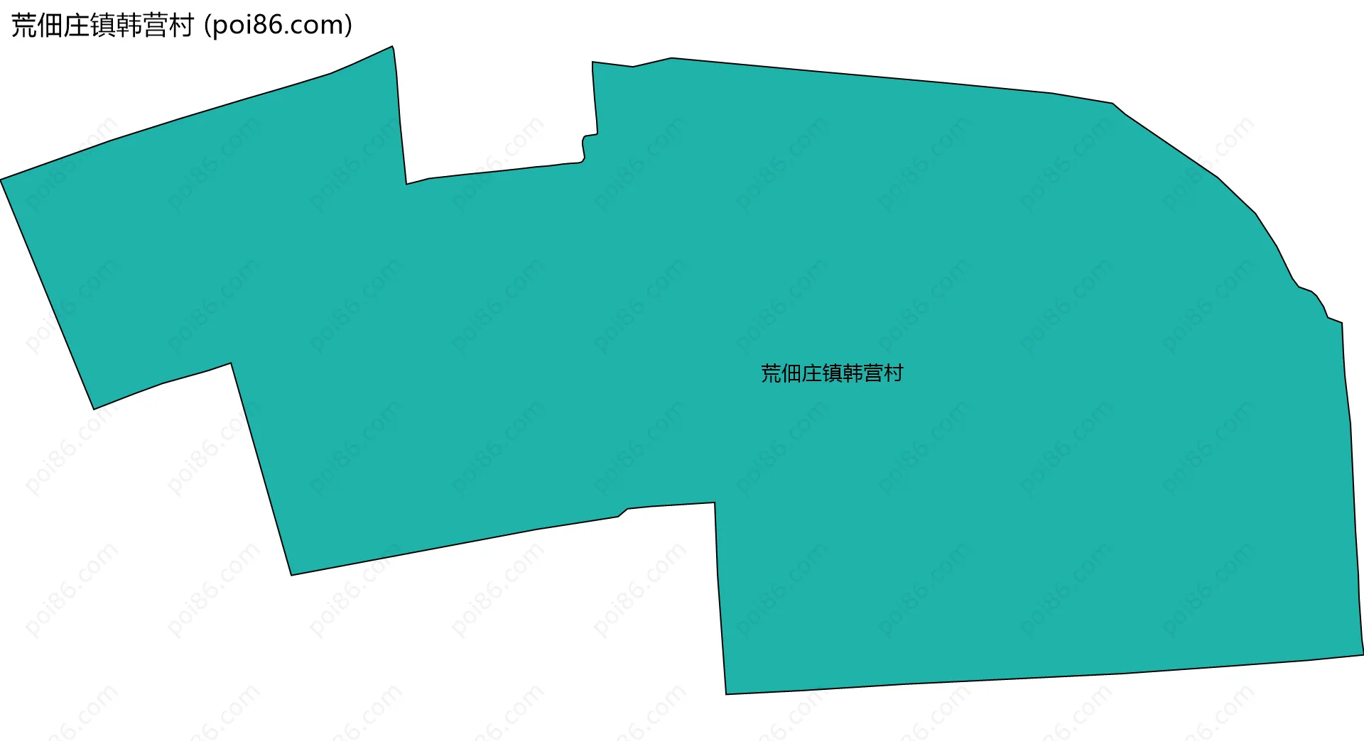 荒佃庄镇韩营村边界地图