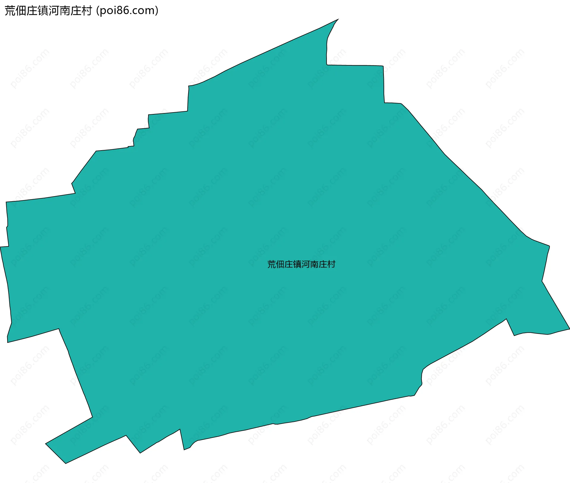荒佃庄镇河南庄村边界地图