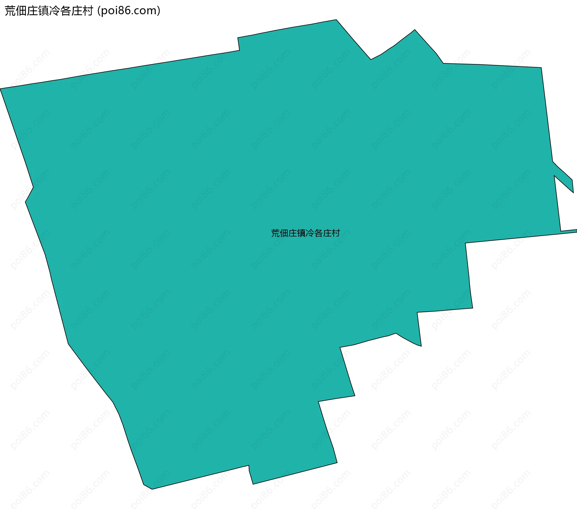 荒佃庄镇冷各庄村边界地图