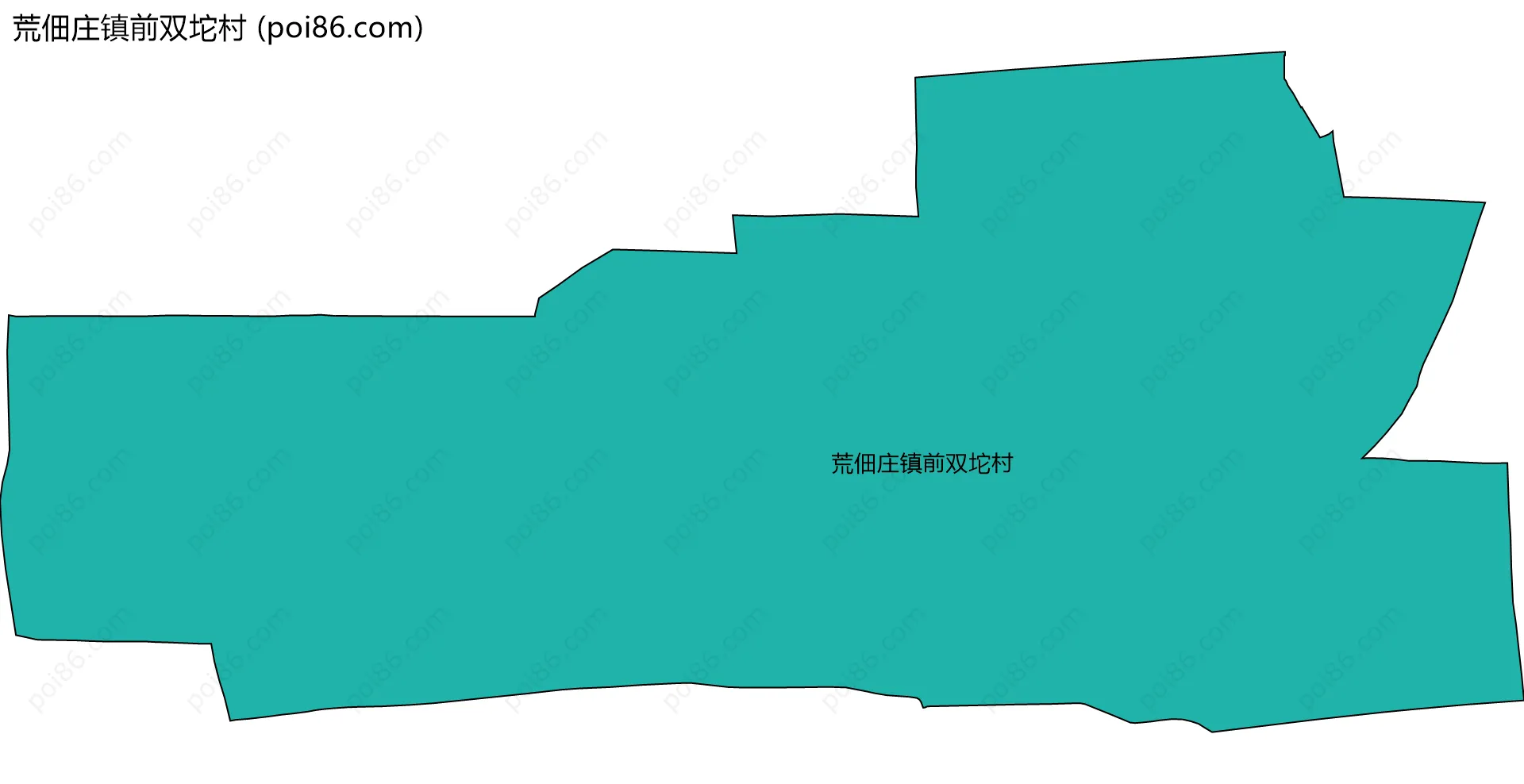 荒佃庄镇前双坨村边界地图