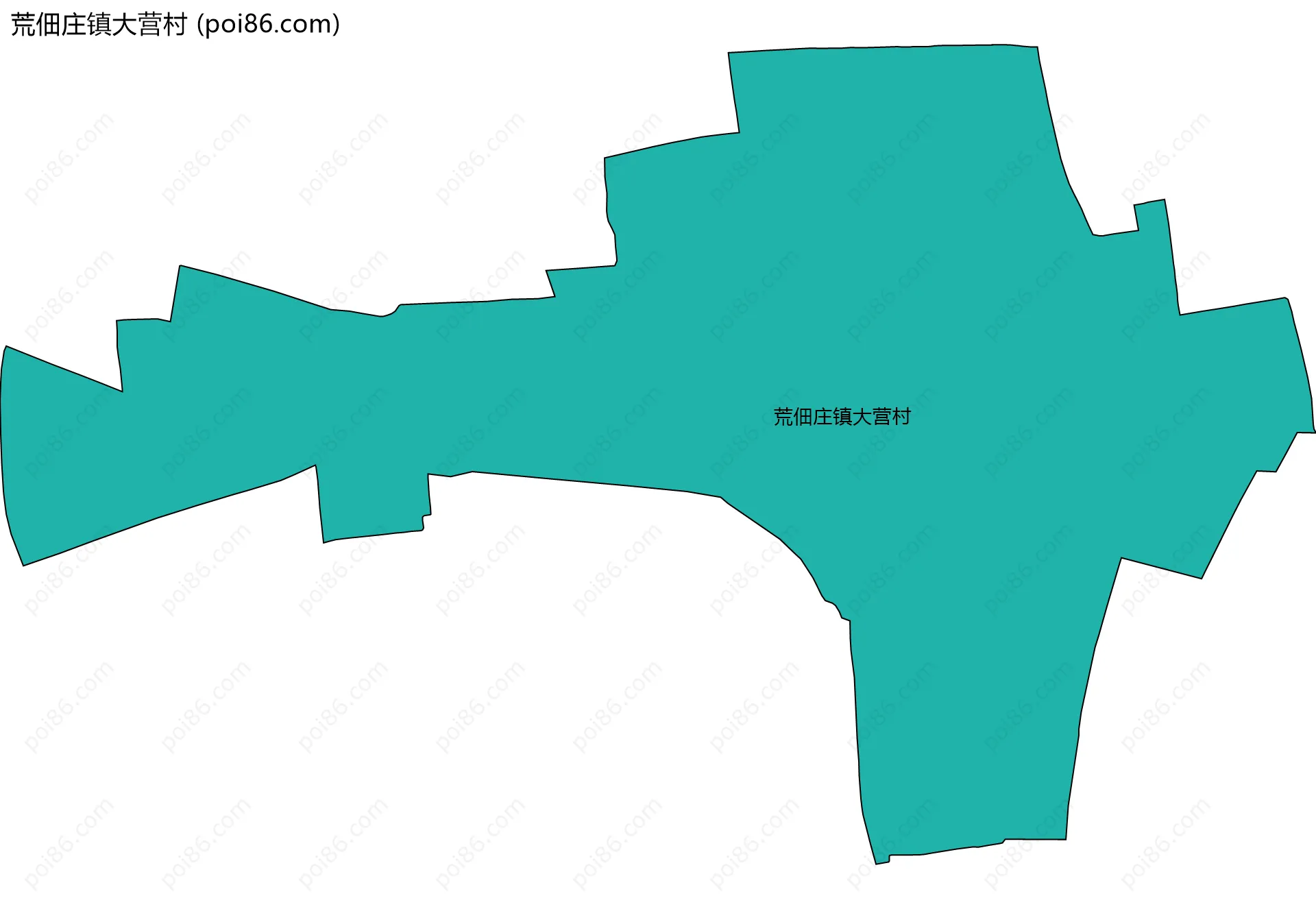 荒佃庄镇大营村边界地图