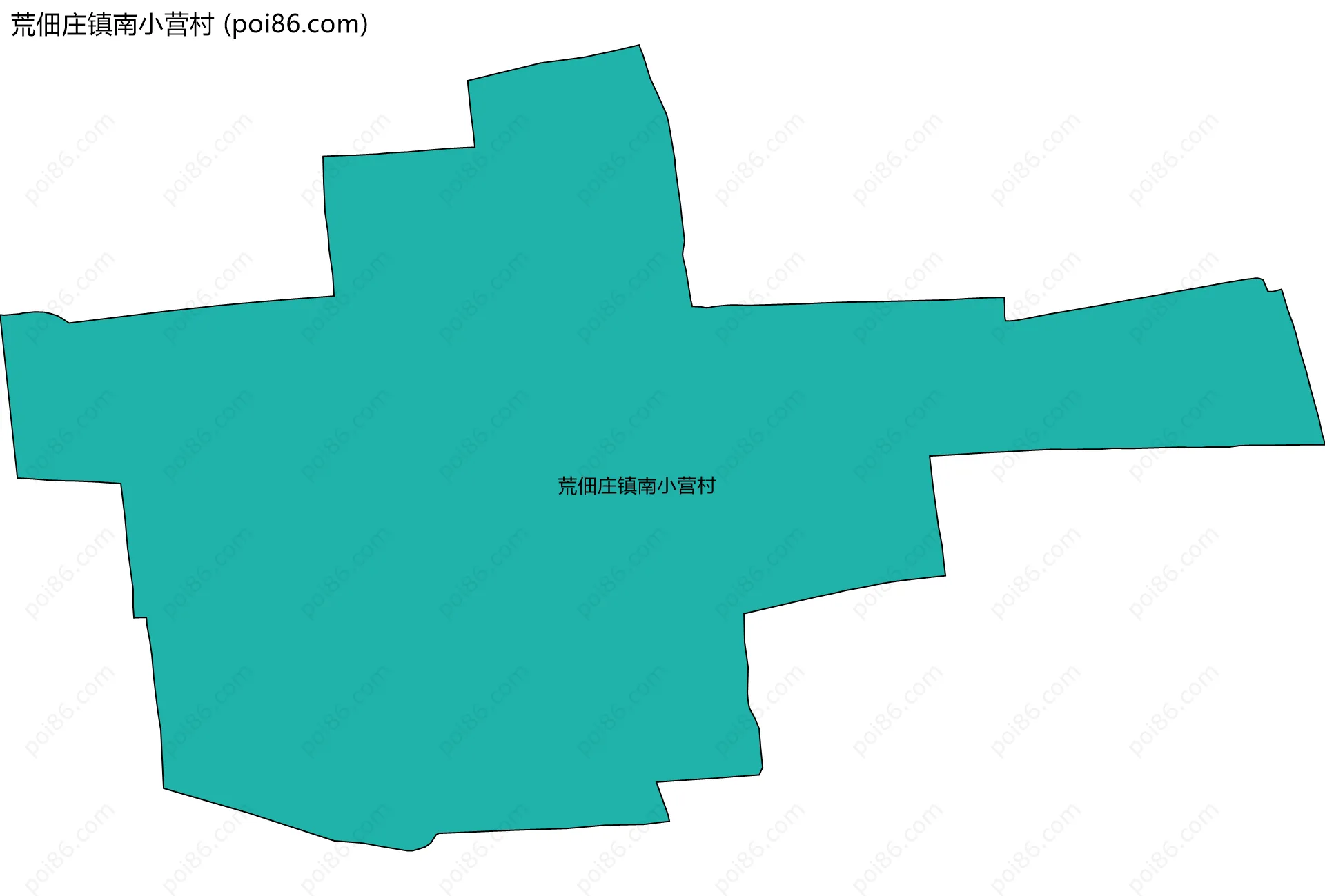 荒佃庄镇南小营村边界地图