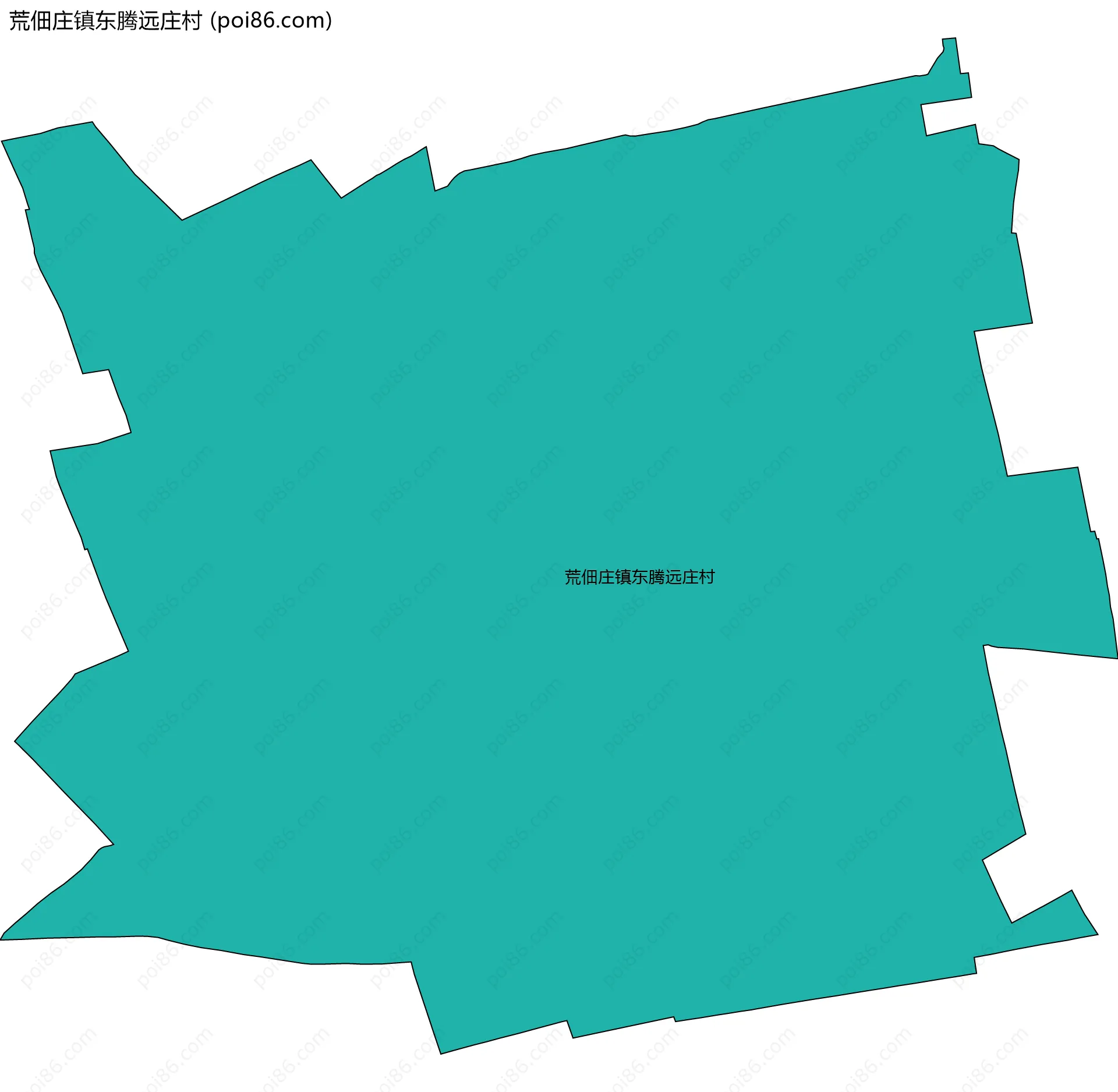 荒佃庄镇东腾远庄村边界地图