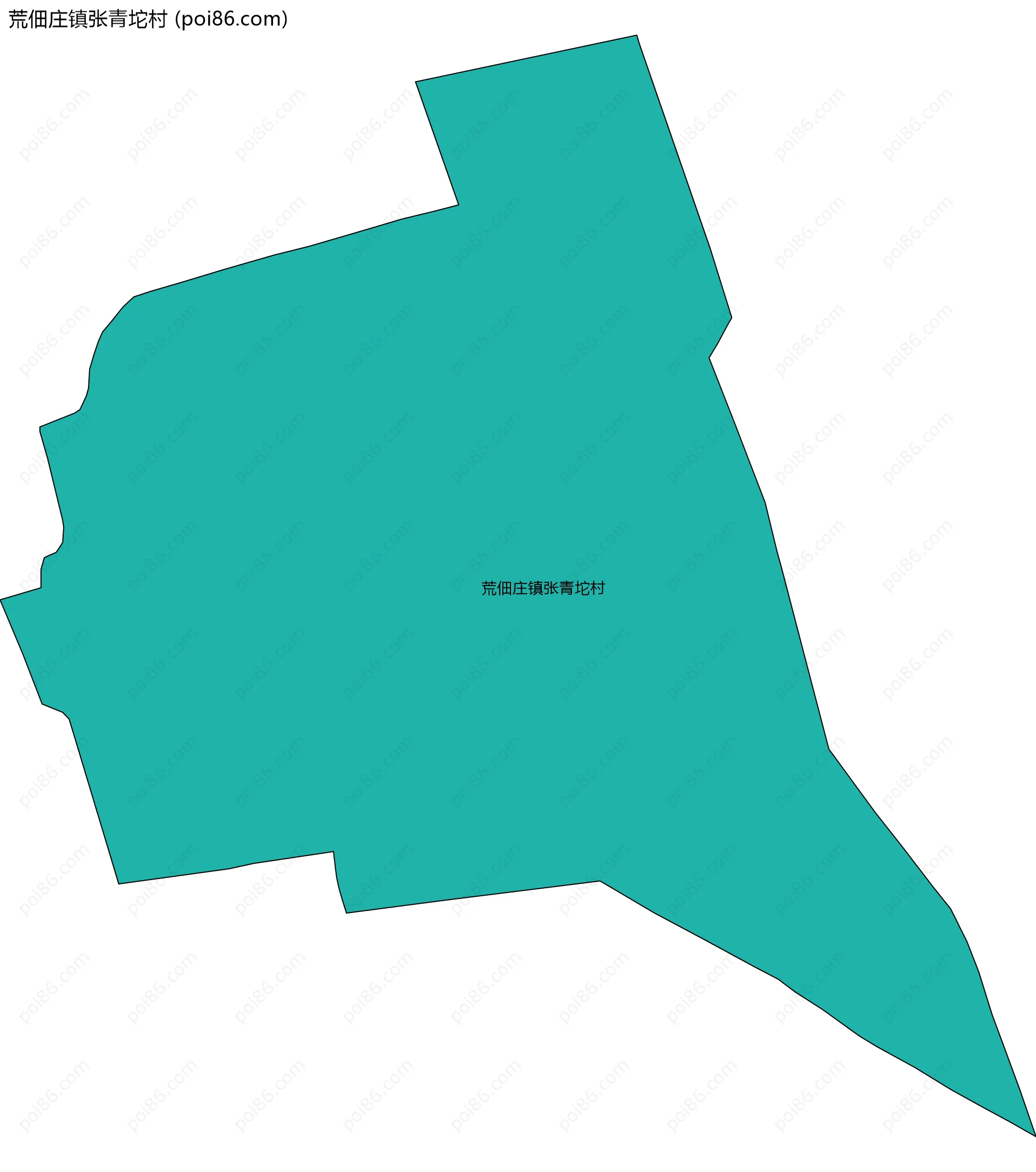 荒佃庄镇张青坨村边界地图