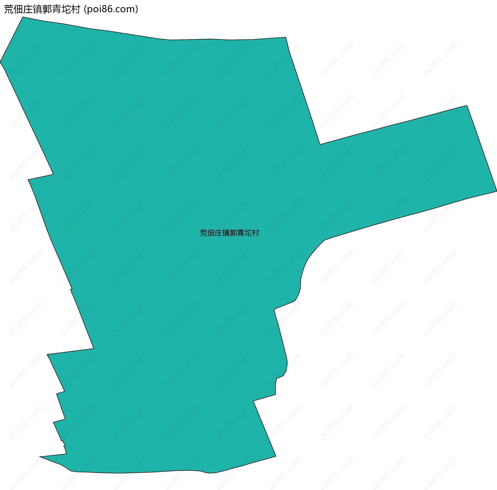 荒佃庄镇郭青坨村边界地图