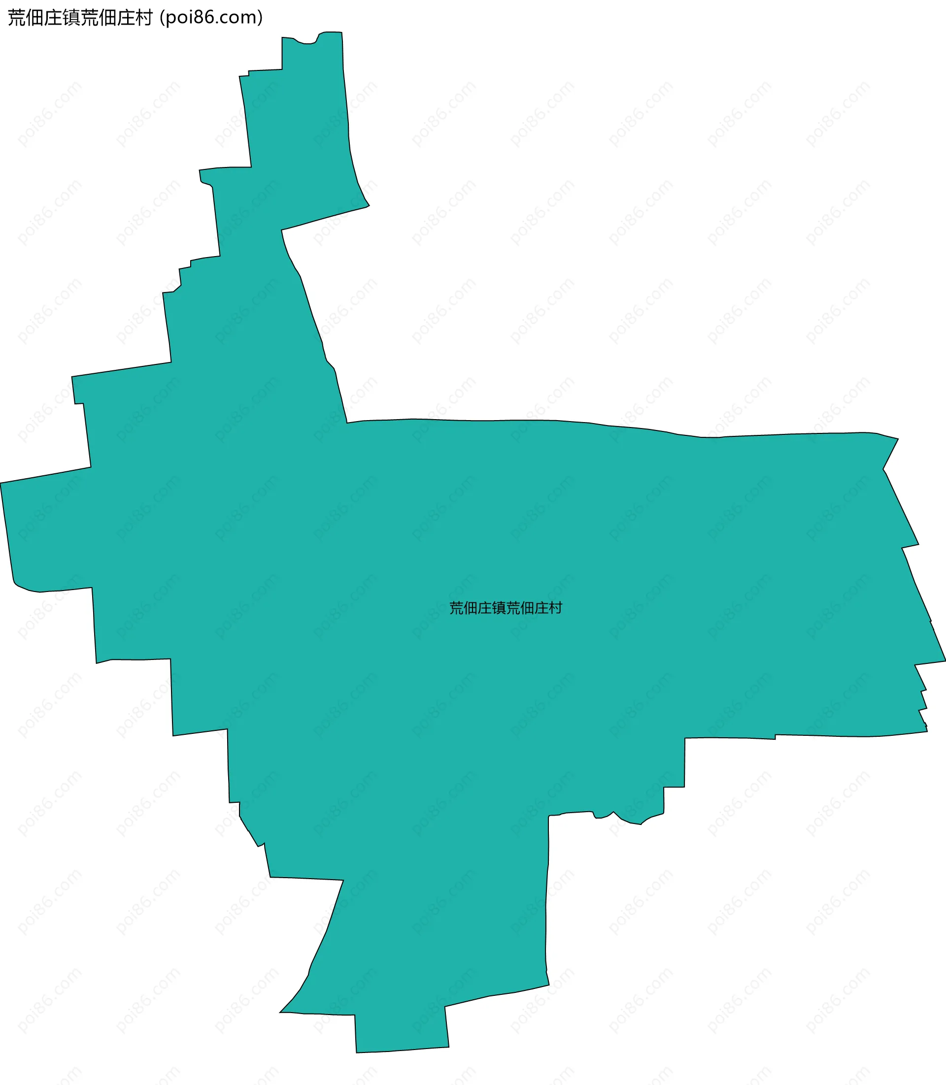 荒佃庄镇荒佃庄村边界地图