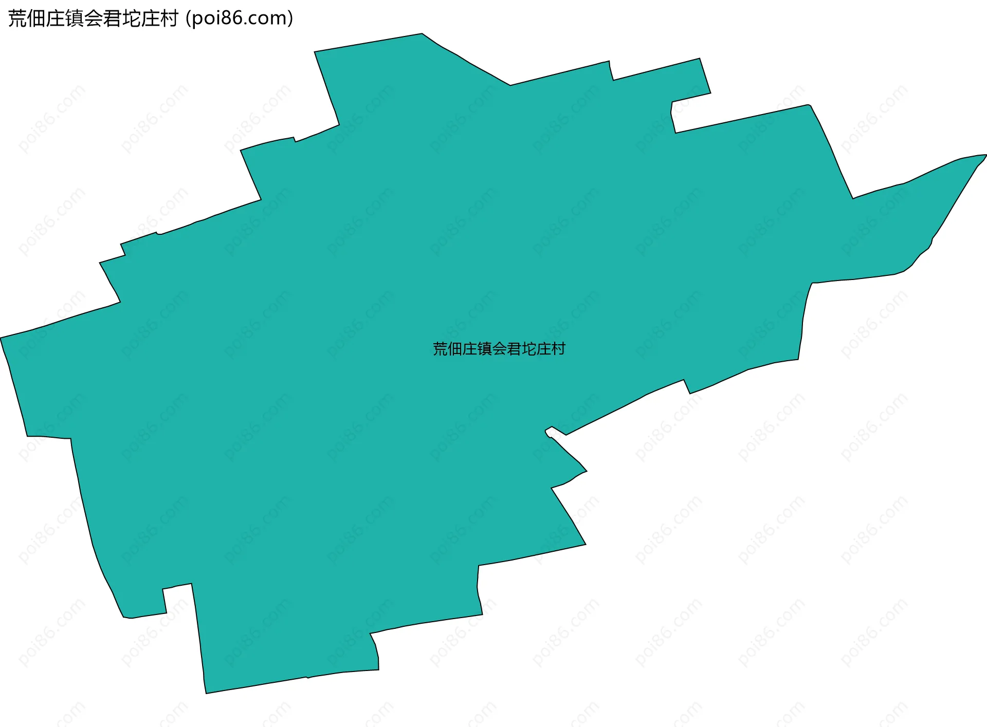荒佃庄镇会君坨庄村边界地图