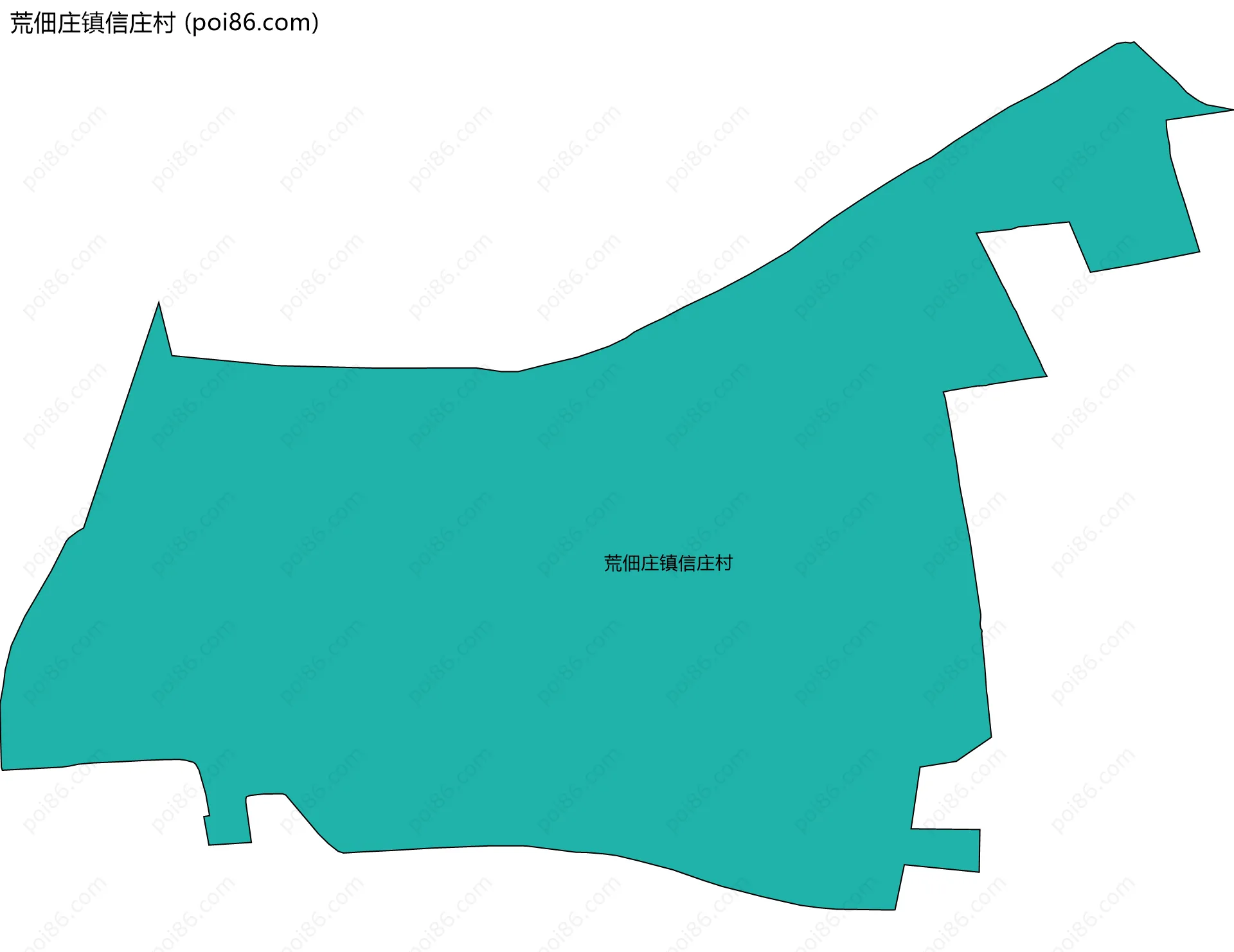 荒佃庄镇信庄村边界地图