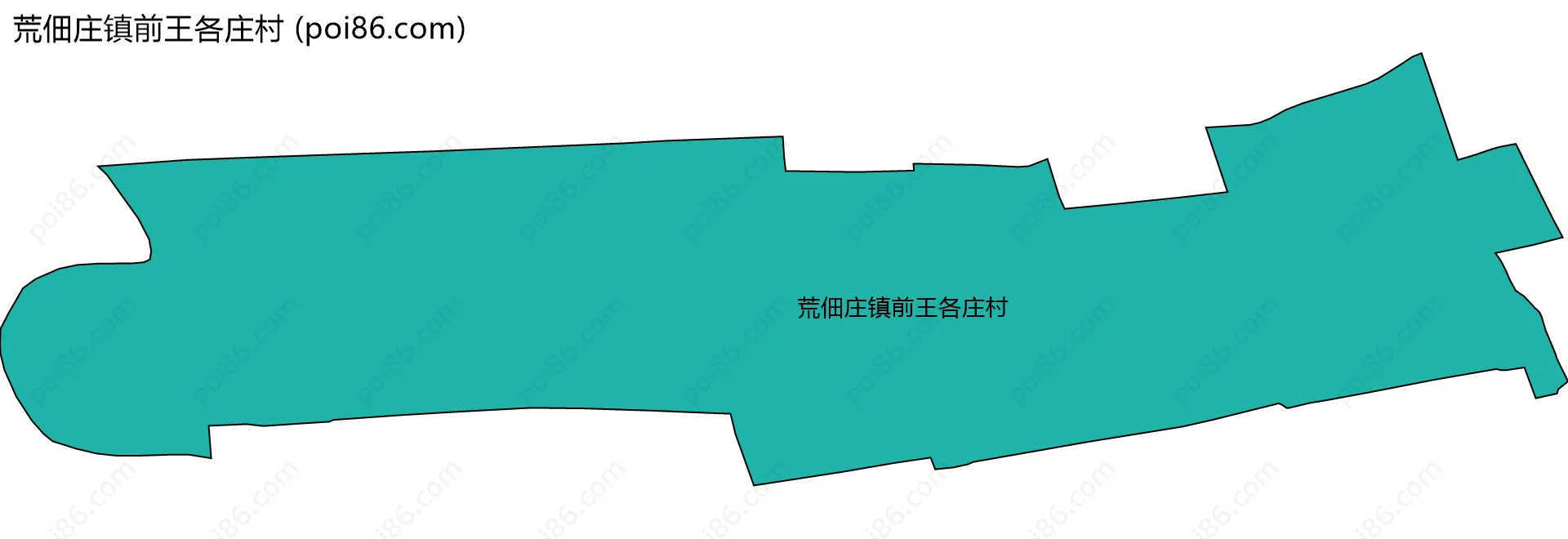 荒佃庄镇前王各庄村边界地图