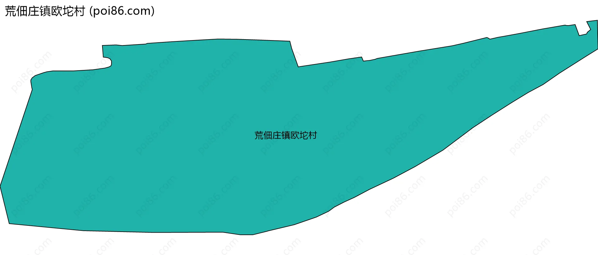 荒佃庄镇欧坨村边界地图