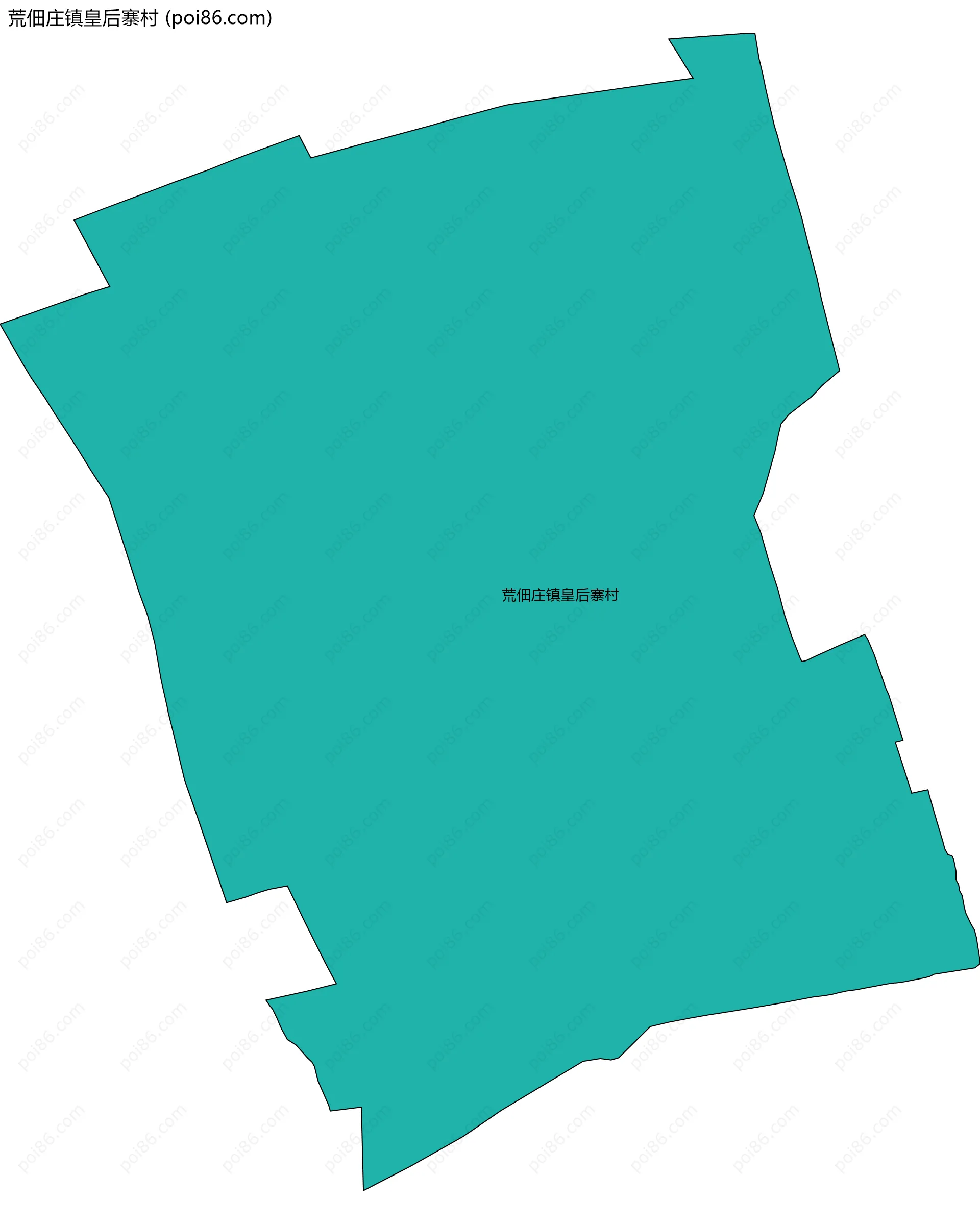 荒佃庄镇皇后寨村边界地图