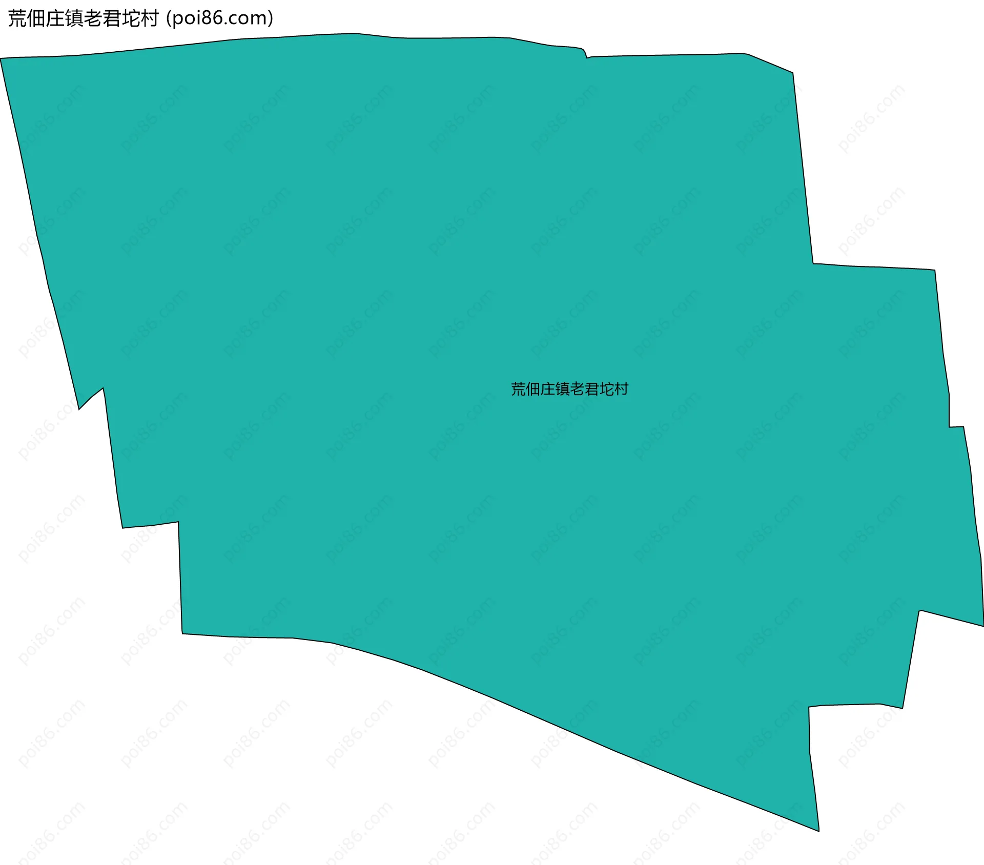 荒佃庄镇老君坨村边界地图