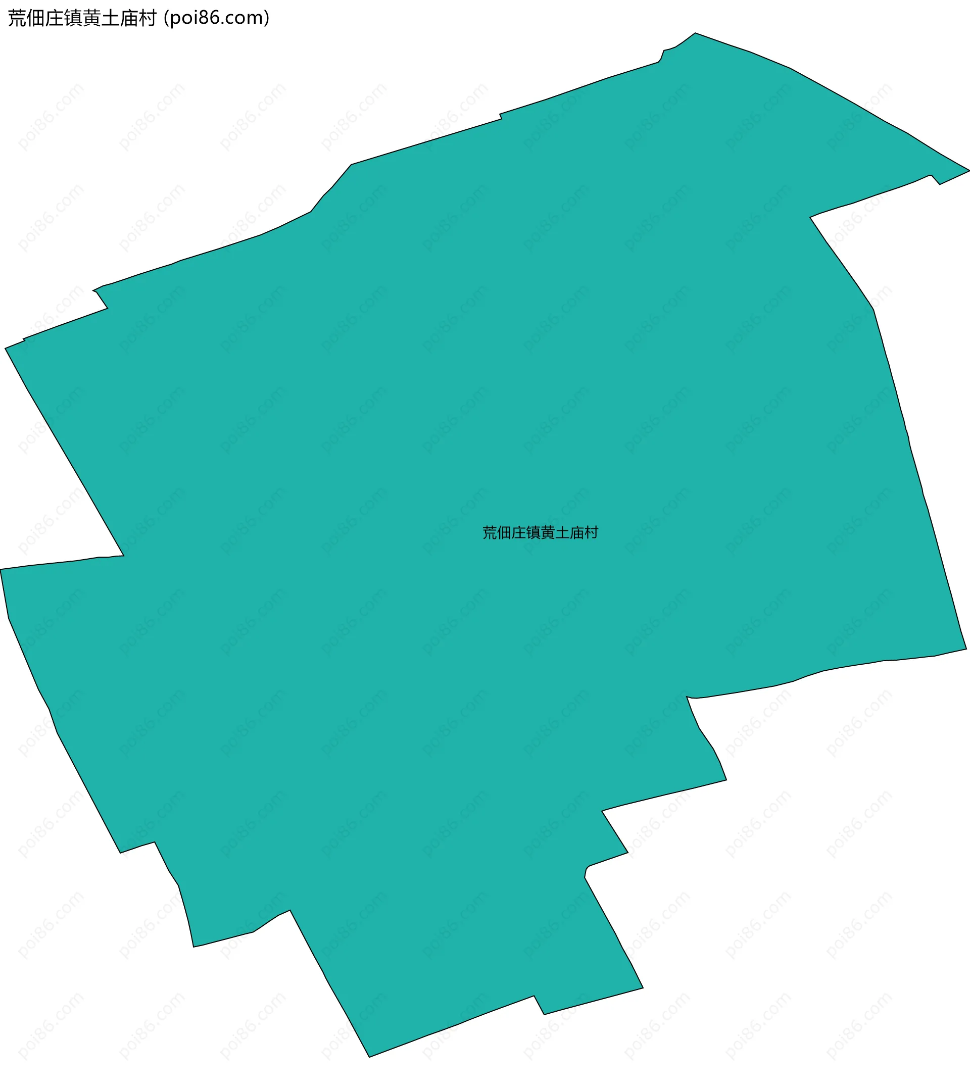 荒佃庄镇黄土庙村边界地图