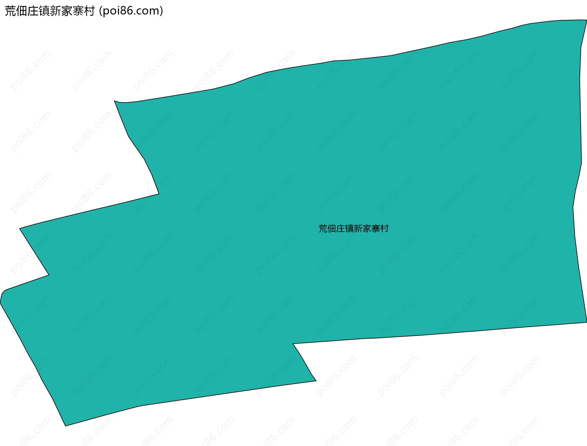 荒佃庄镇新家寨村边界地图