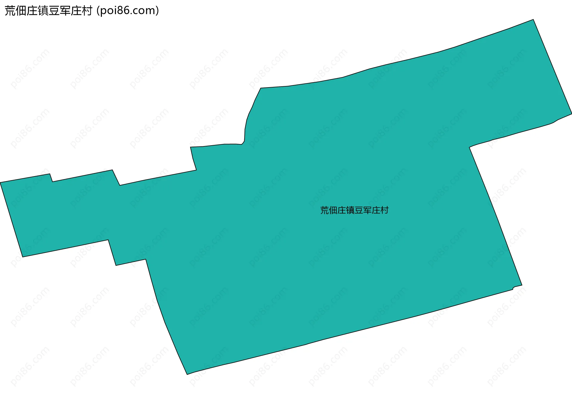 荒佃庄镇豆军庄村边界地图