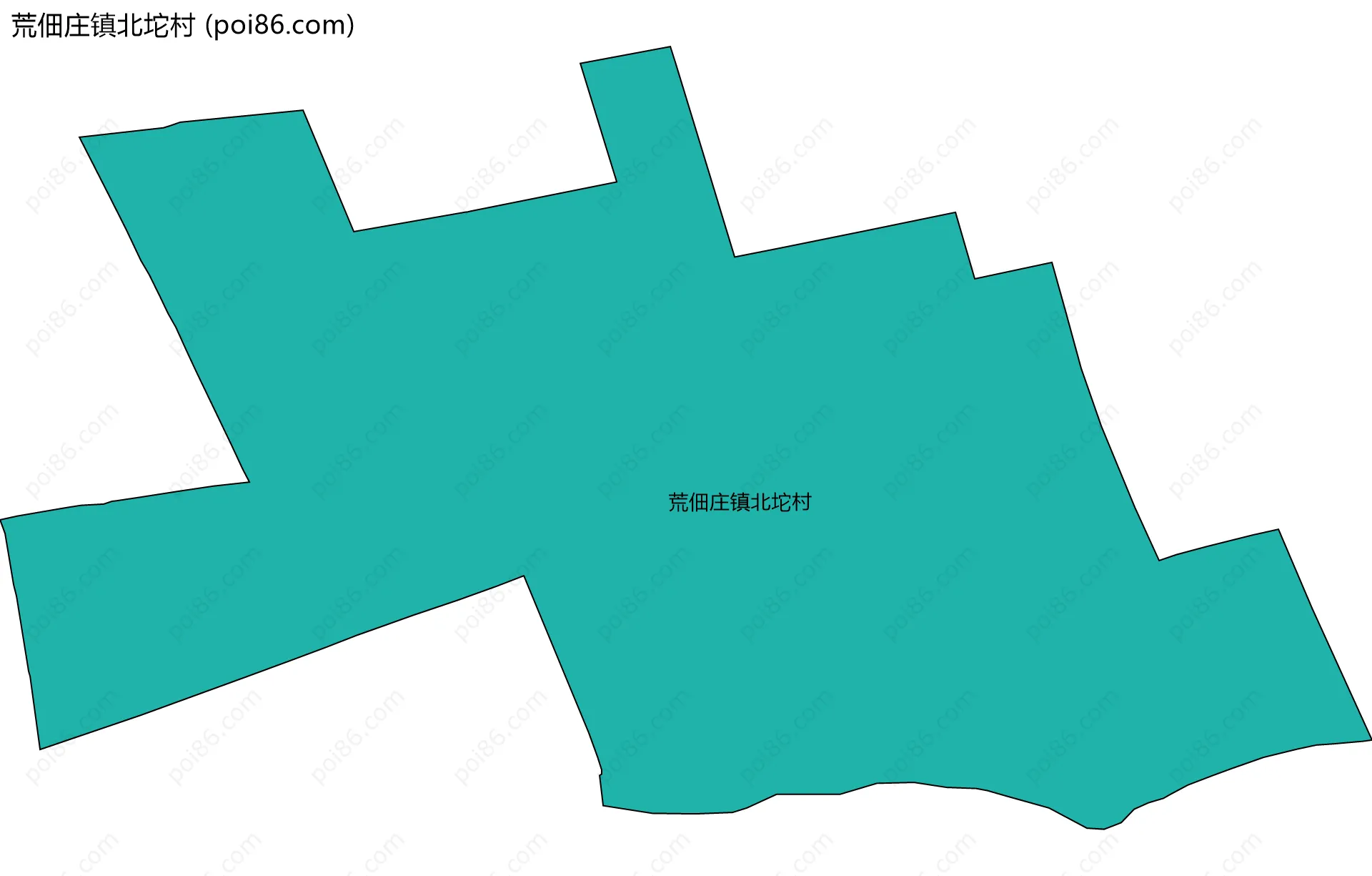 荒佃庄镇北坨村边界地图