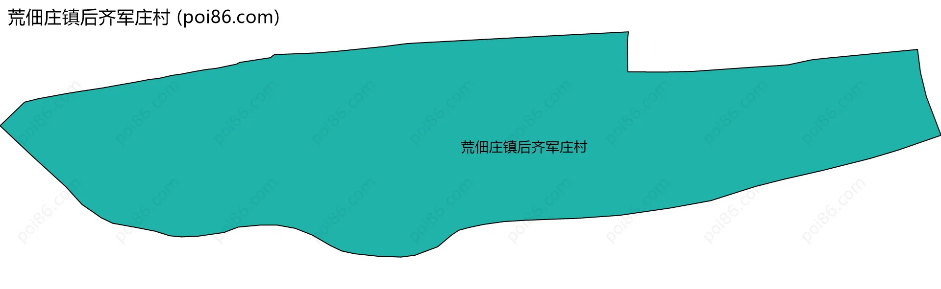 荒佃庄镇后齐军庄村边界地图