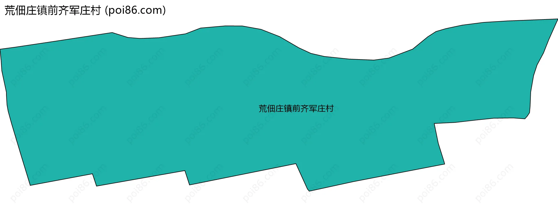 荒佃庄镇前齐军庄村边界地图