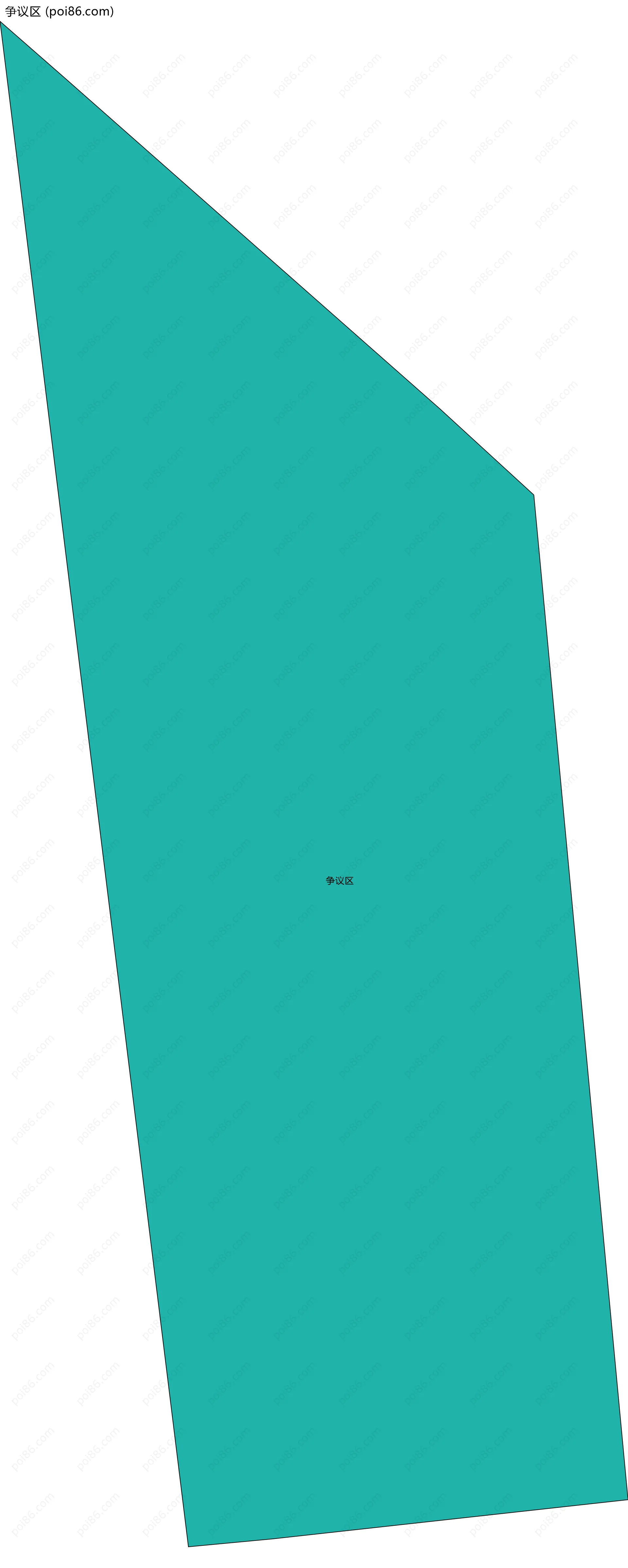 争议区边界地图