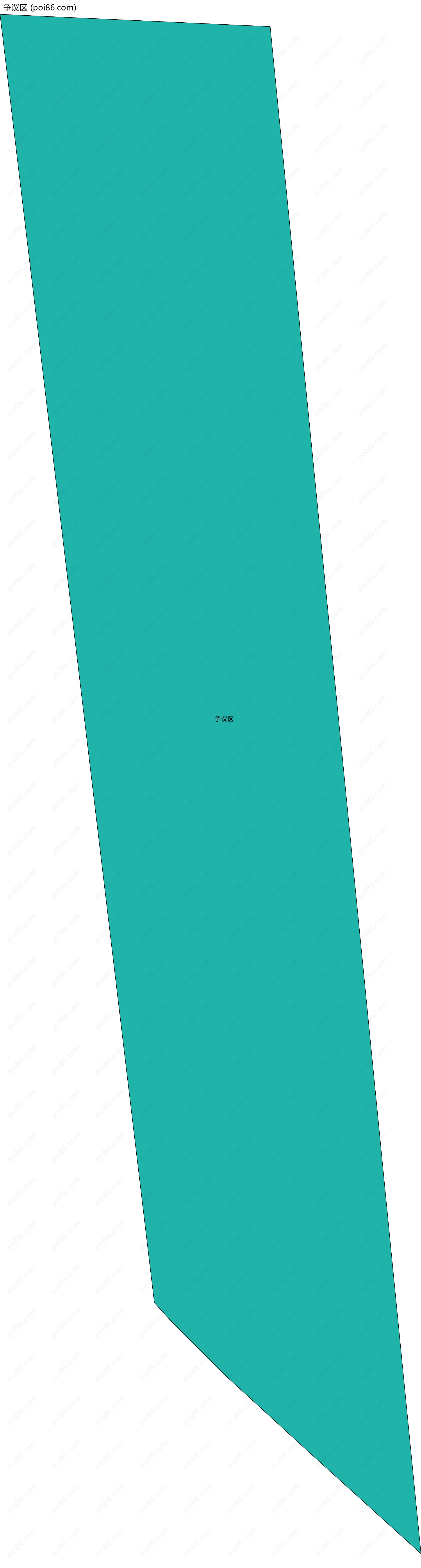 争议区边界地图