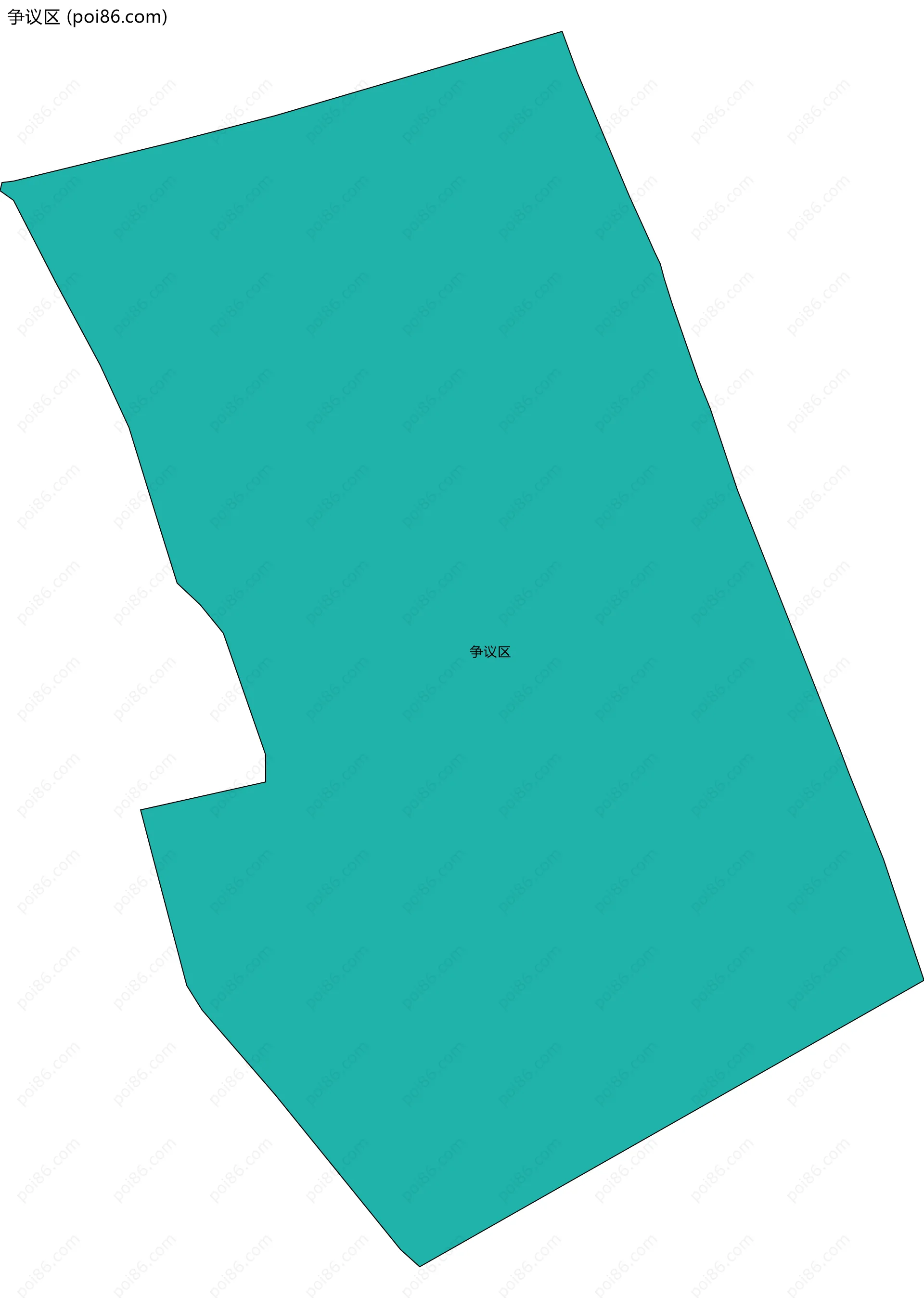 争议区边界地图