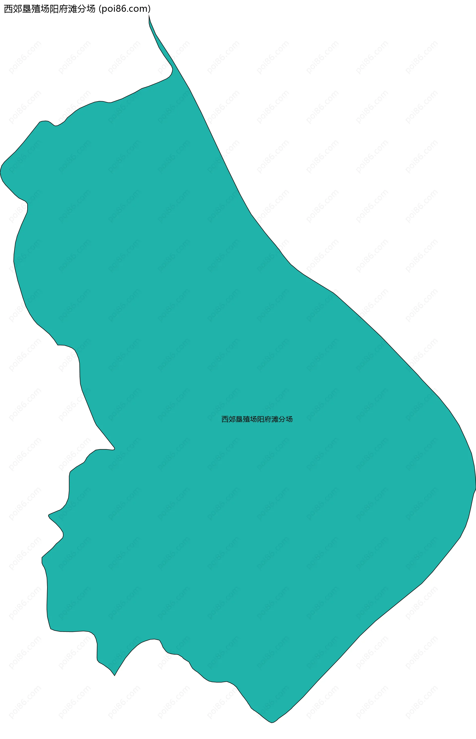 西郊垦殖场阳府滩分场边界地图