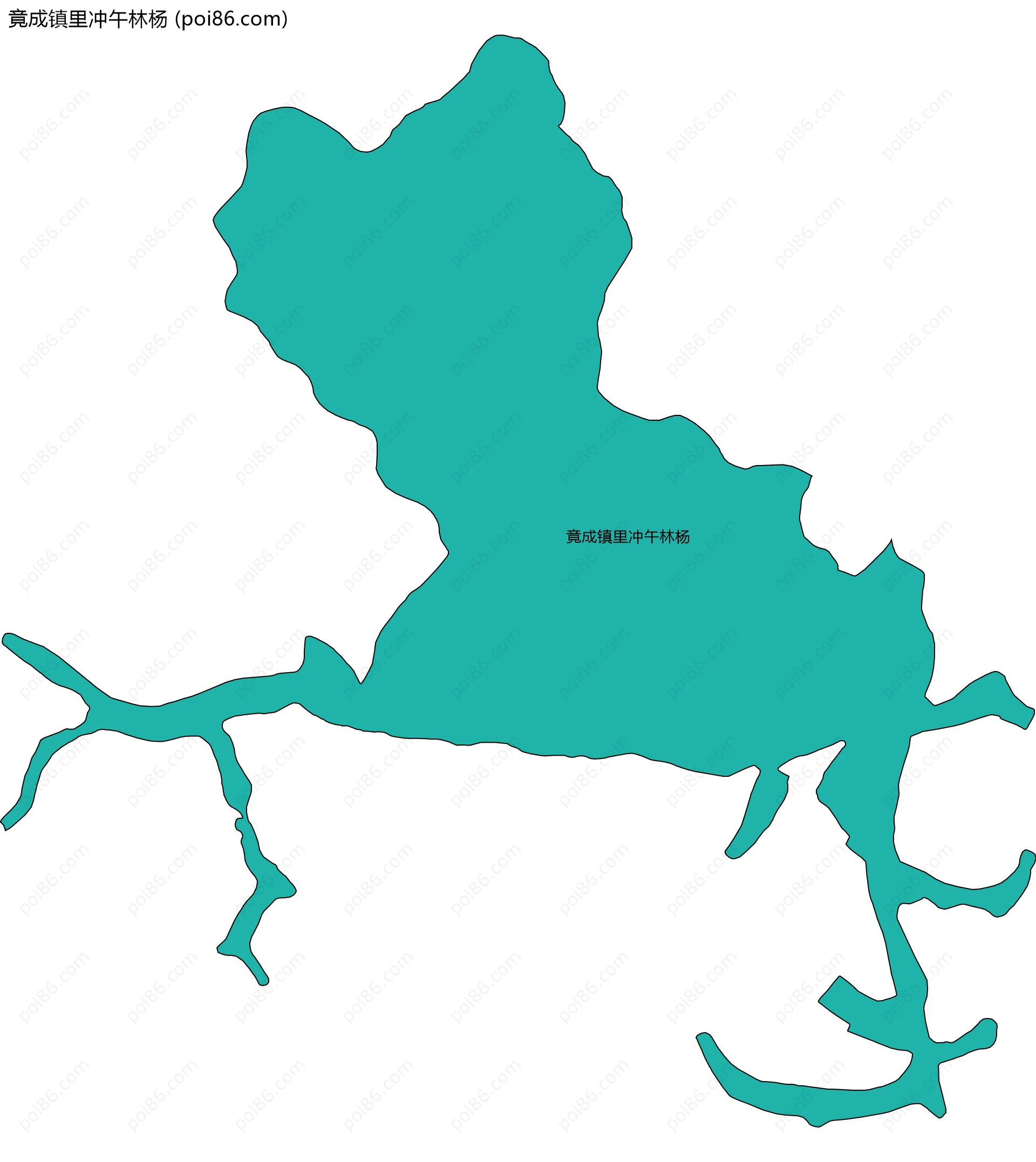 竟成镇里冲午林杨边界地图