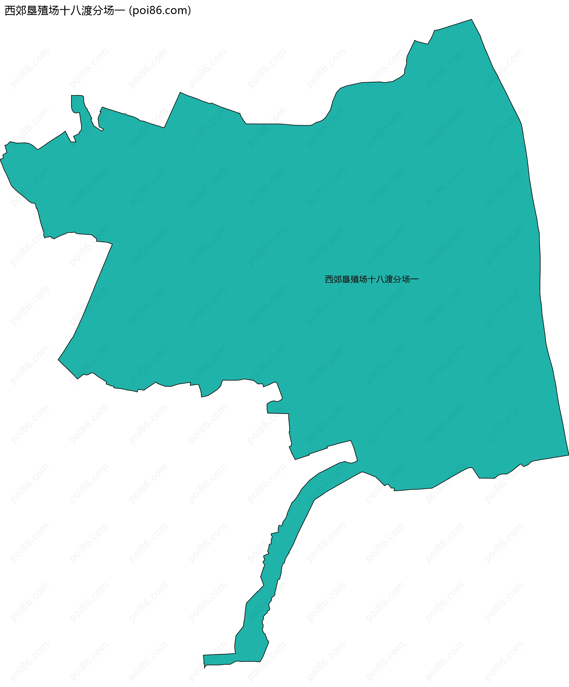 西郊垦殖场十八渡分场一边界地图