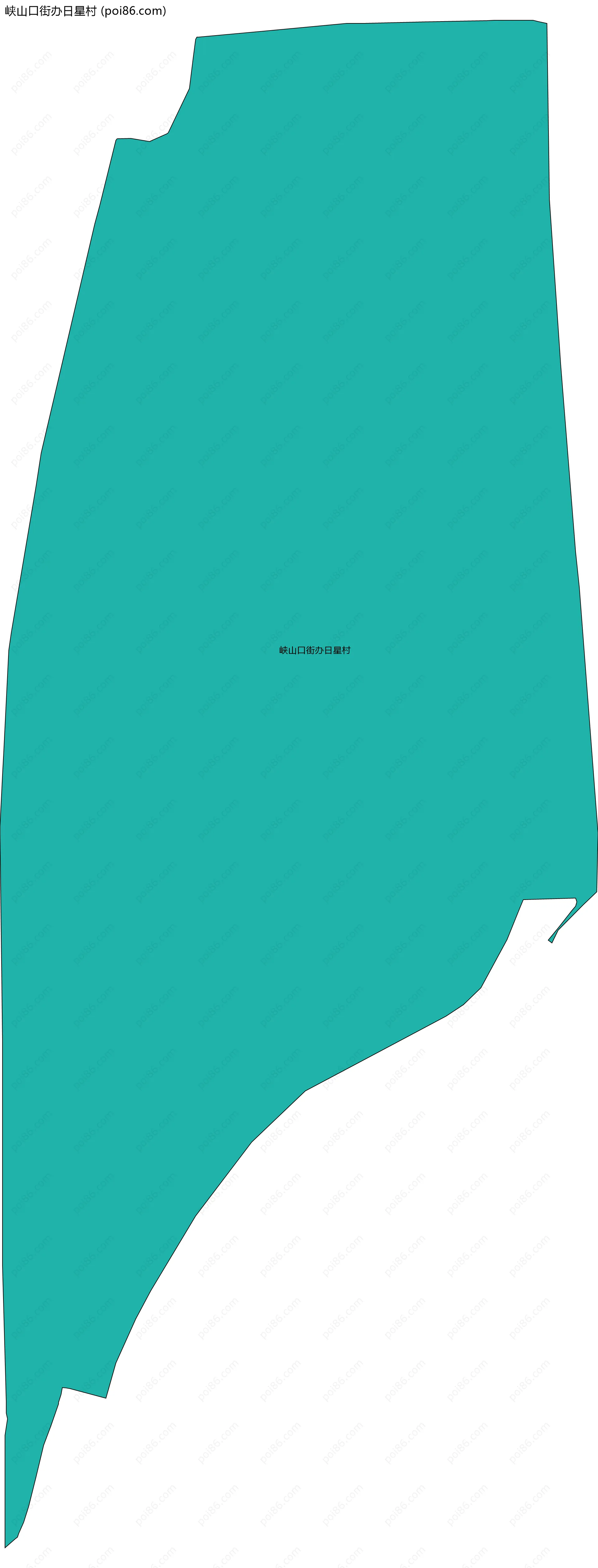 峡山口街办日星村边界地图