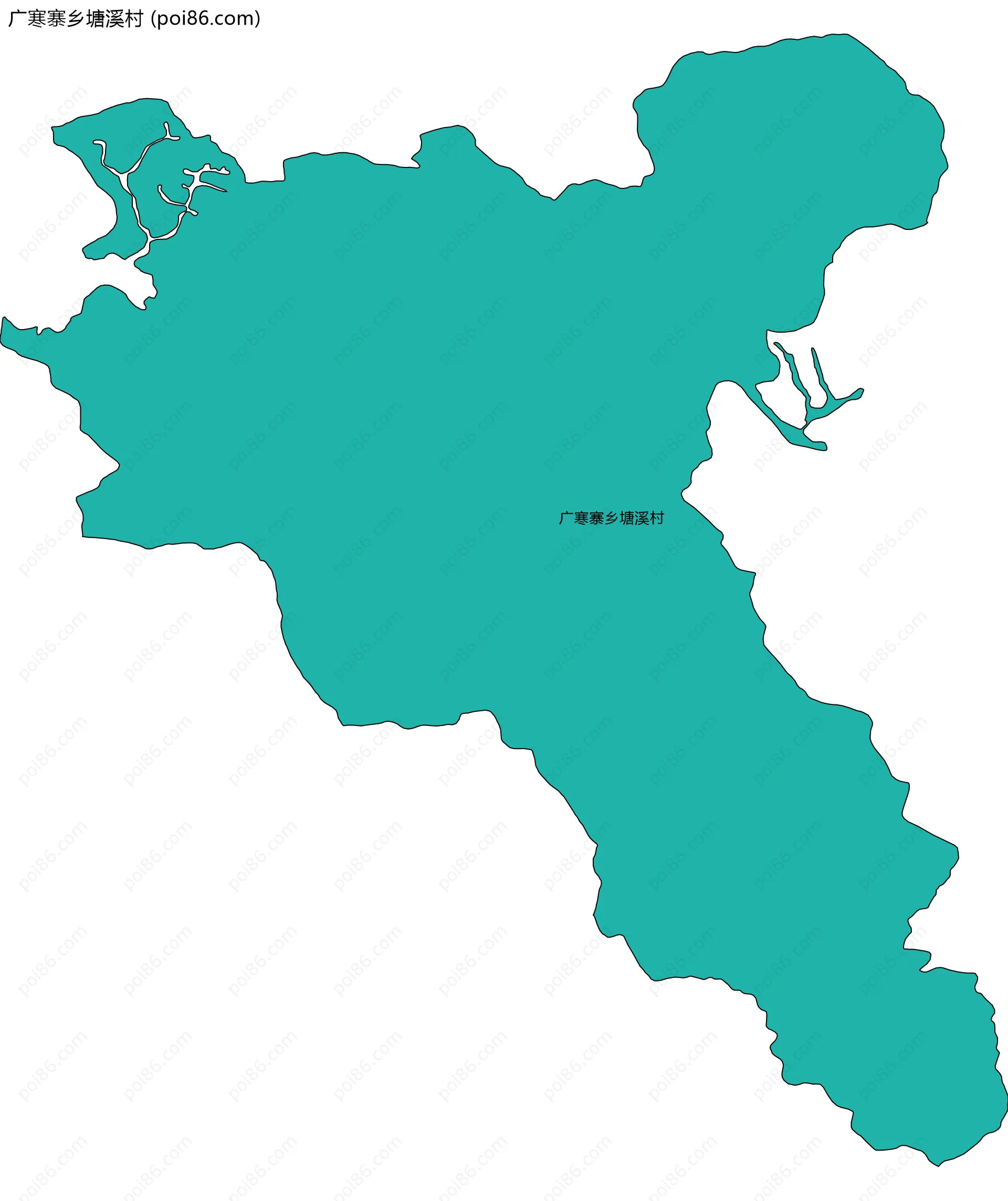 广寒寨乡塘溪村边界地图