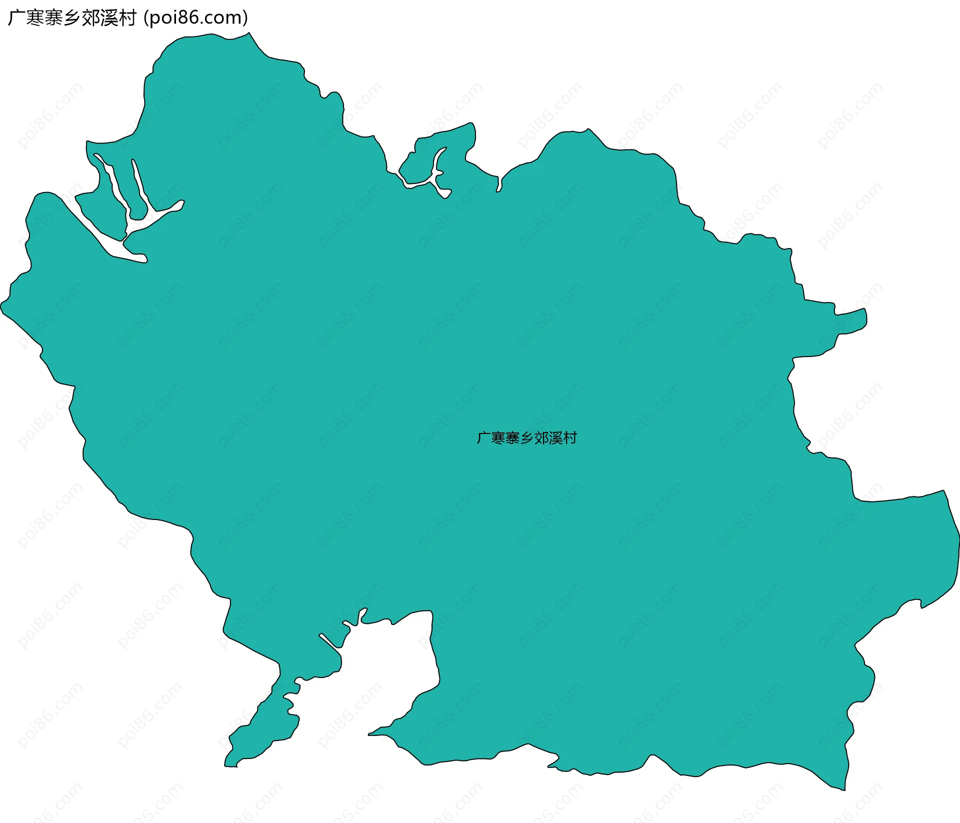 广寒寨乡郊溪村边界地图