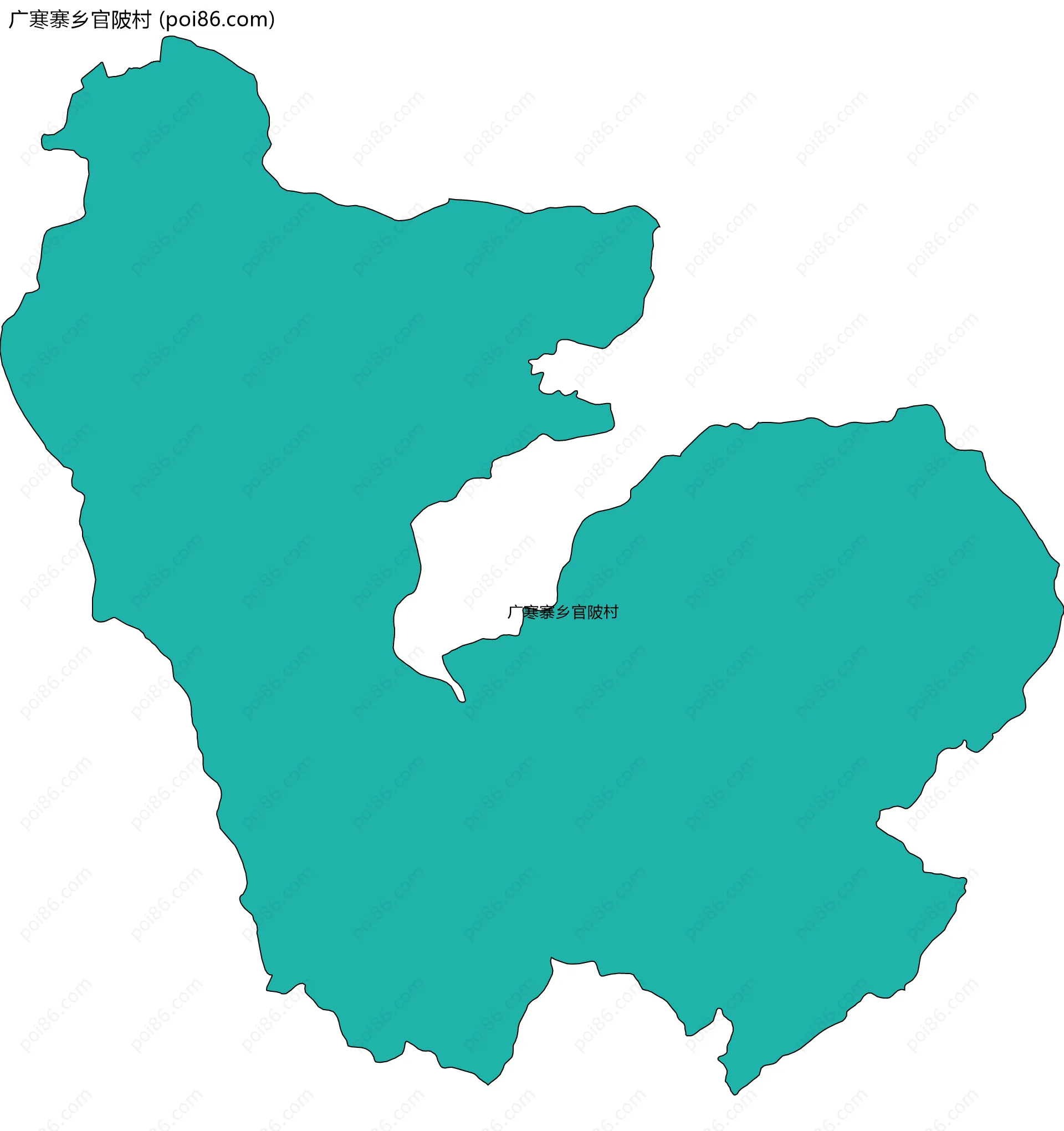 广寒寨乡官陂村边界地图