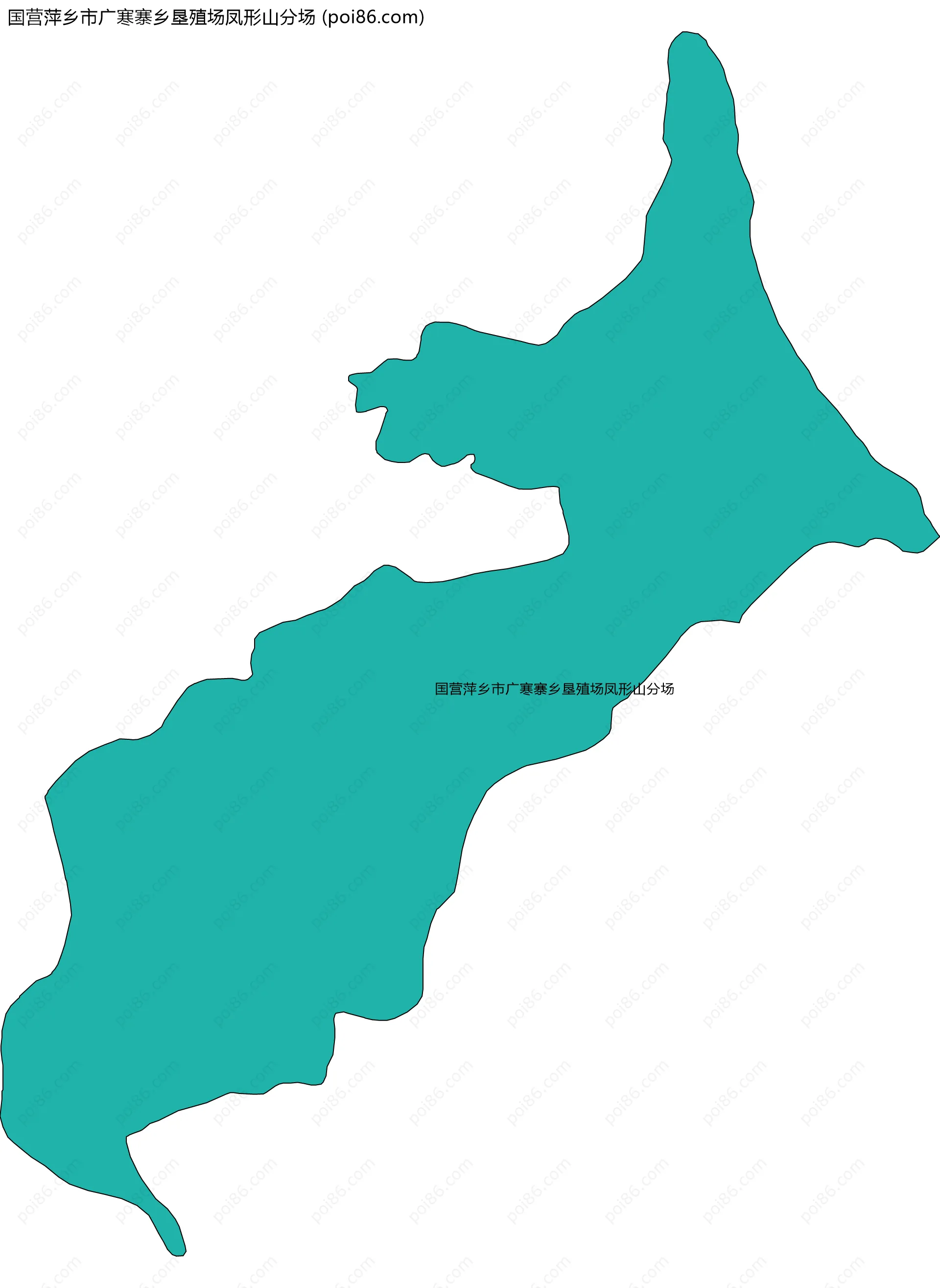 国营萍乡市广寒寨乡垦殖场凤形山分场边界地图