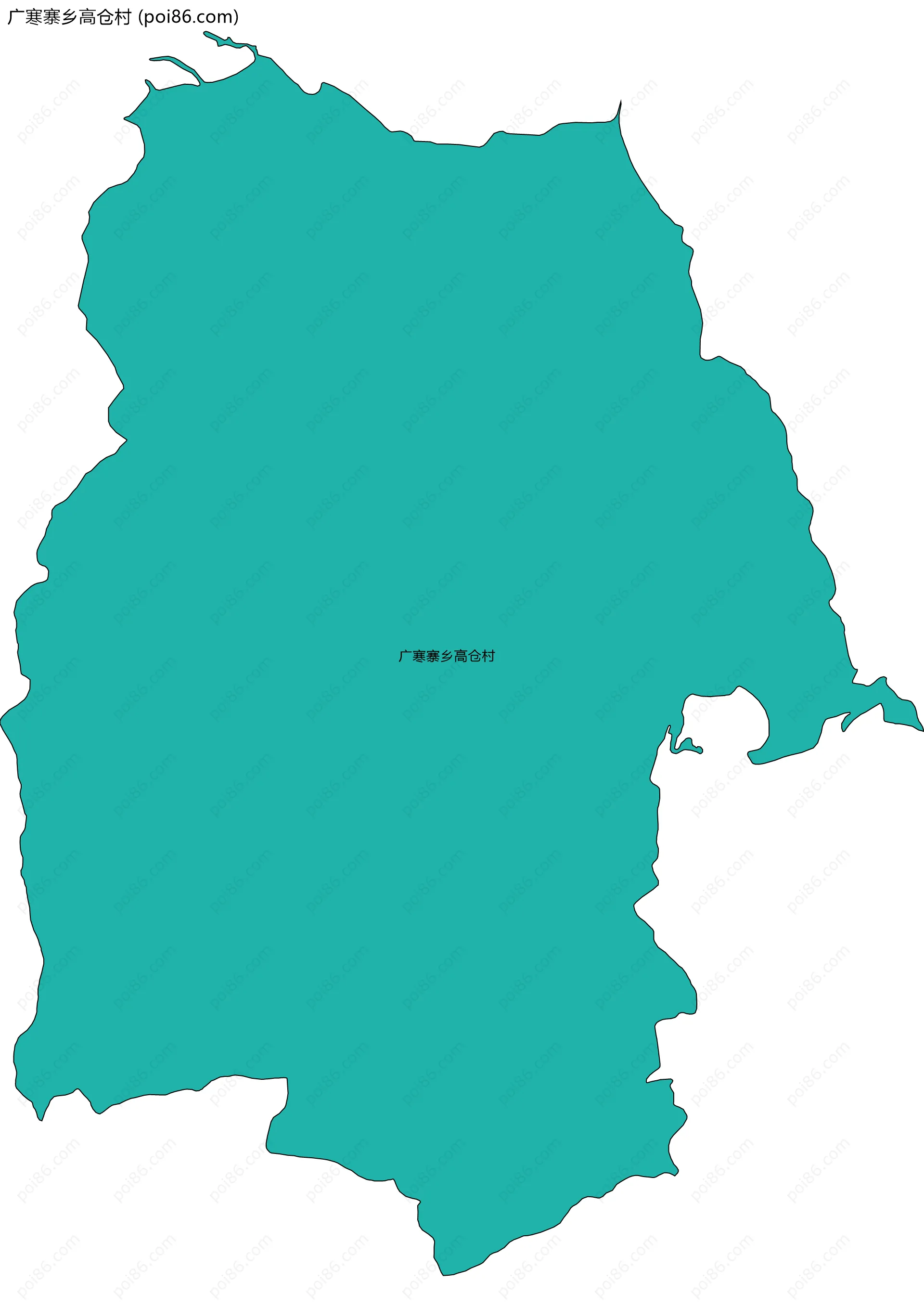 广寒寨乡高仓村边界地图