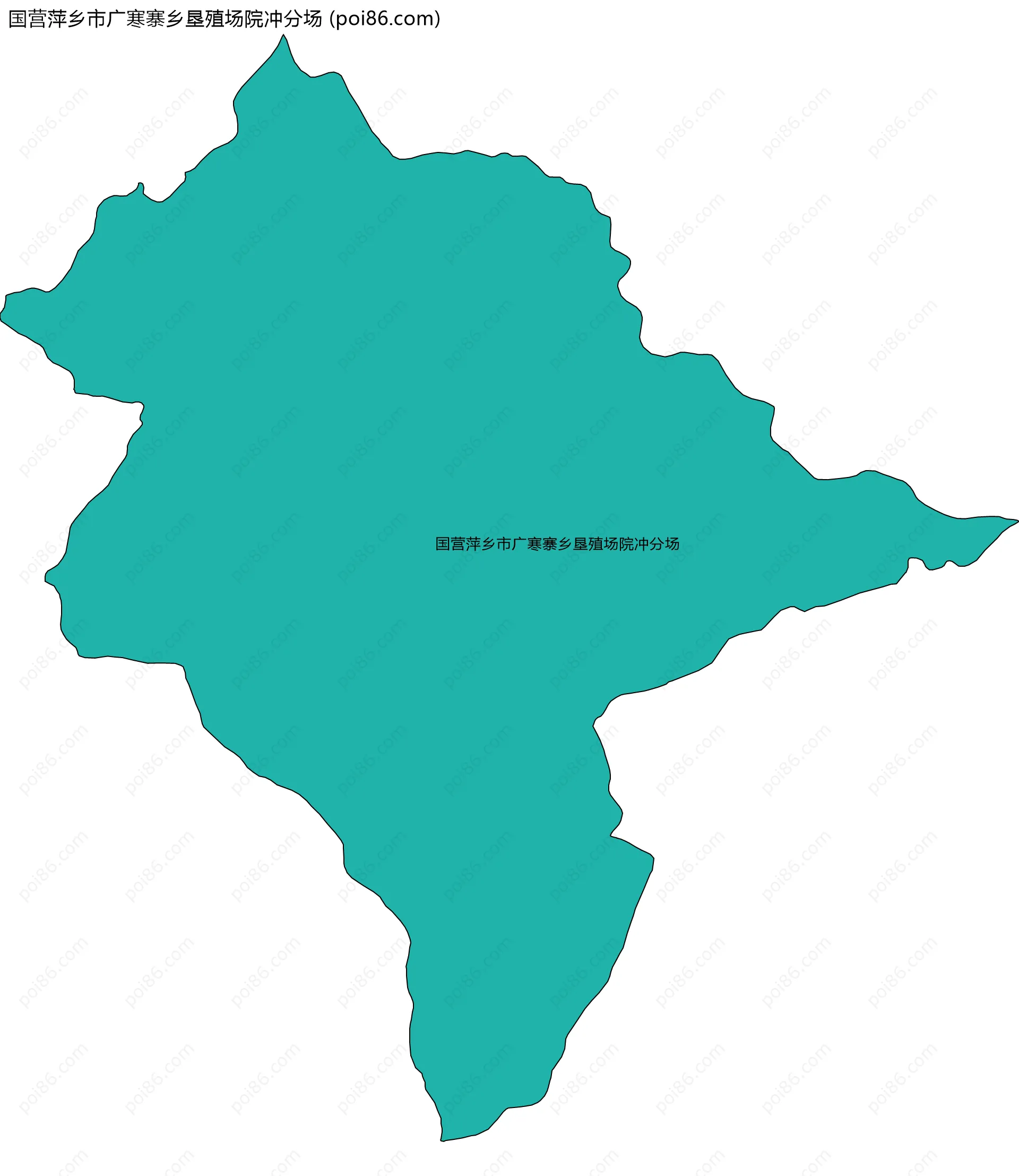 国营萍乡市广寒寨乡垦殖场院冲分场边界地图