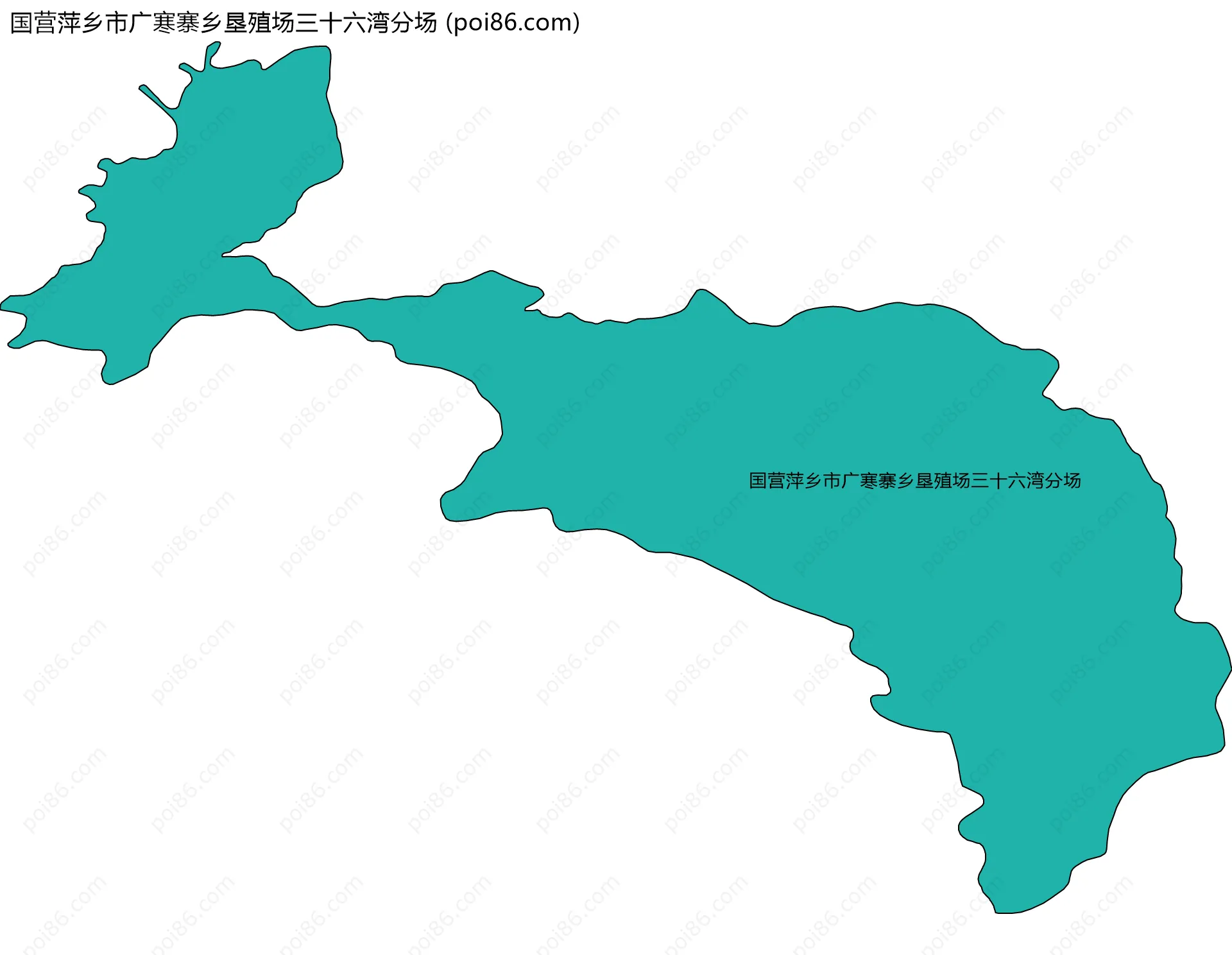 国营萍乡市广寒寨乡垦殖场三十六湾分场边界地图