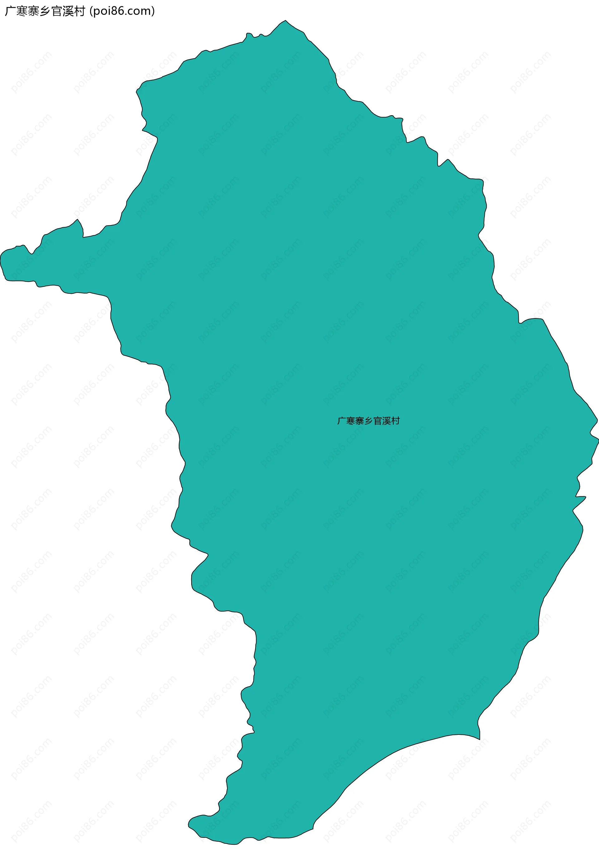 广寒寨乡官溪村边界地图