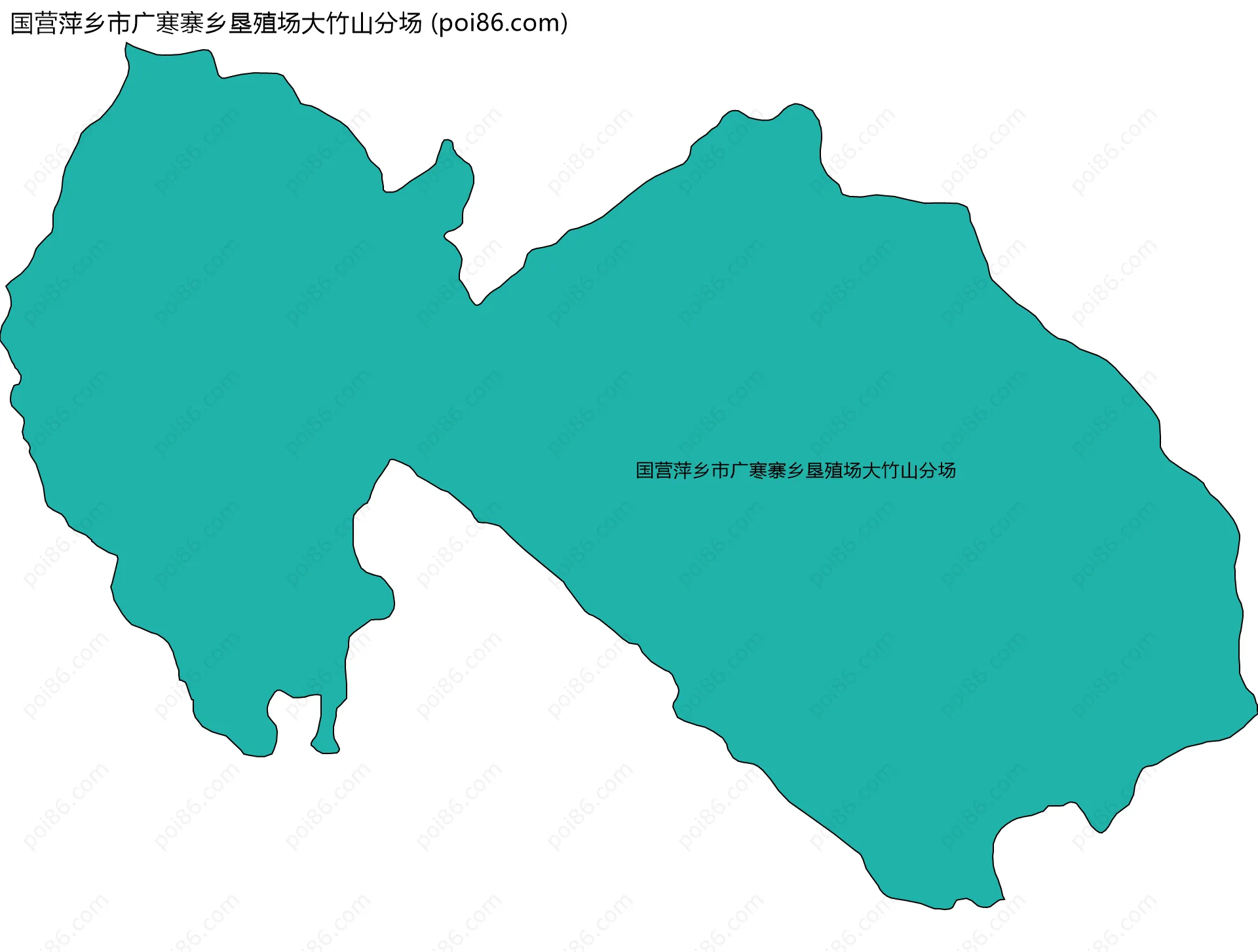 国营萍乡市广寒寨乡垦殖场大竹山分场边界地图